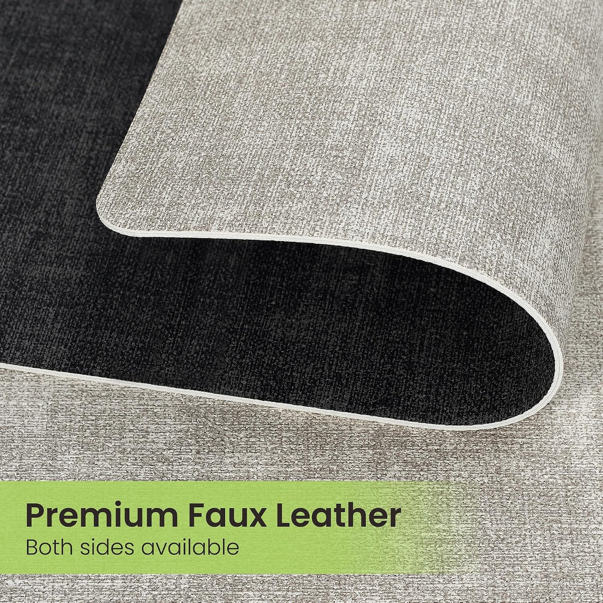 Fyvva Placemats Set of 6 Wipeable Reversible Faux Leather with Coasters | Waterproof, Non-Slip Rectangular Table Mats