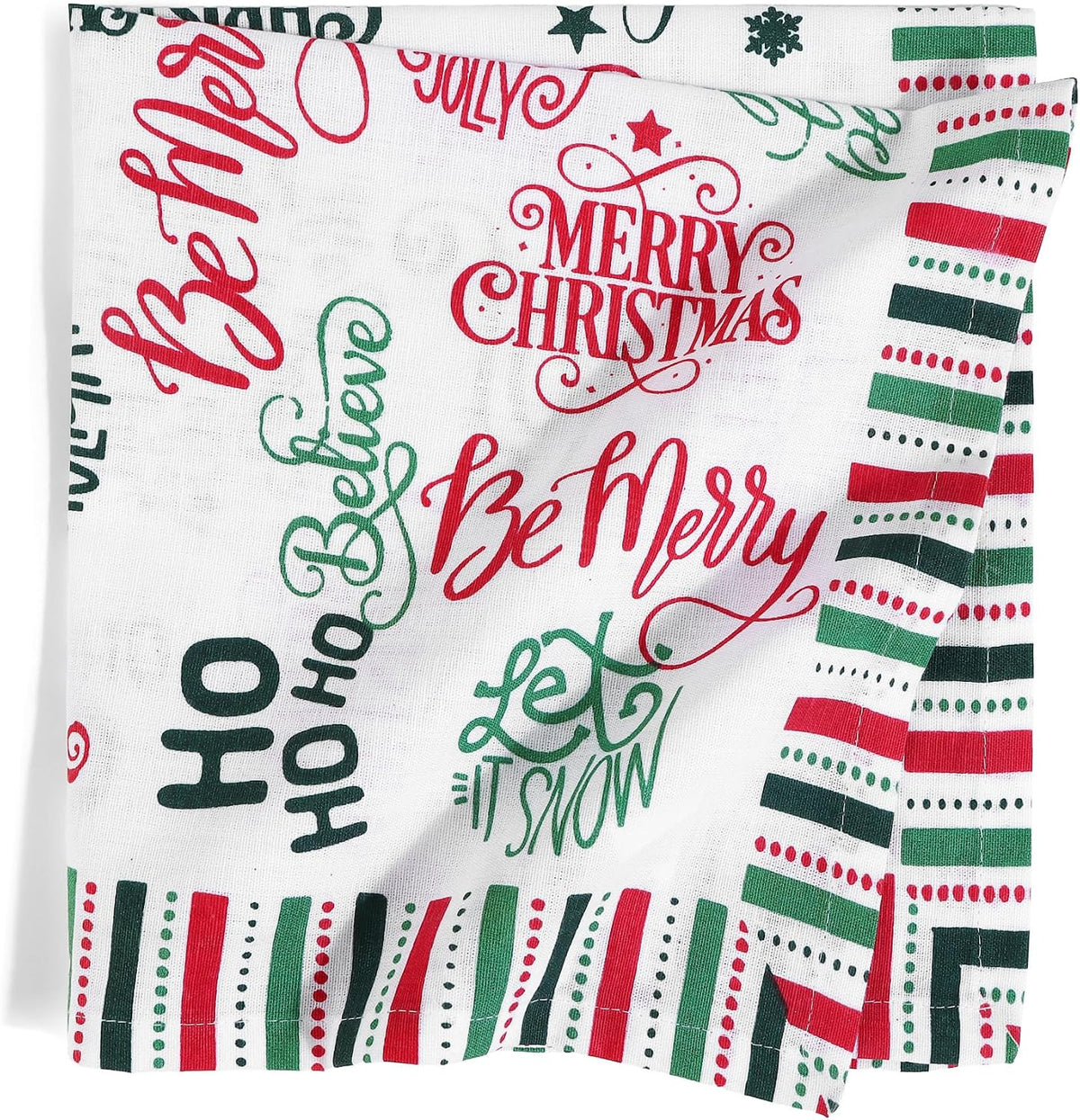FINGERCRAFT Cloth Napkins Set of 12 Cotton Linen, 20x20 Inch, Holiday Home | Mitered corner, washable, soft, absorbent
