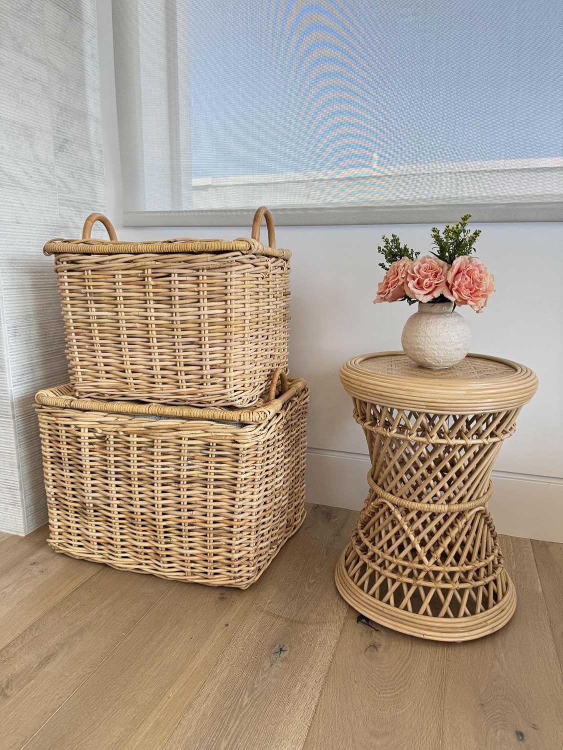 Wicker Basket / Rattan Core Rectangular Storage Basket
