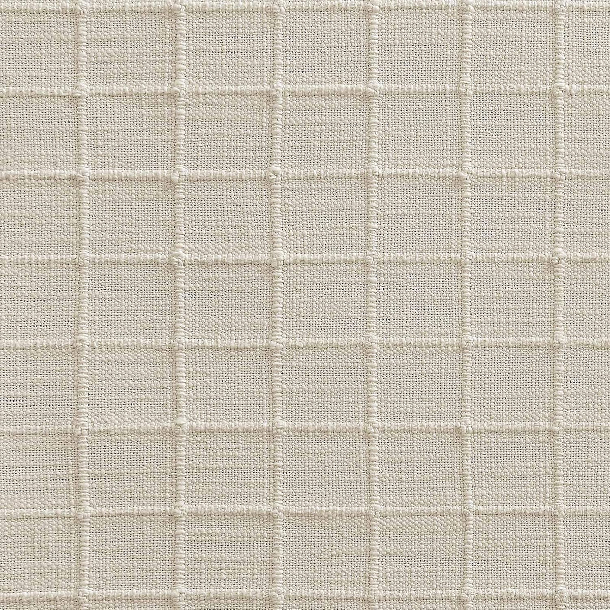 Artisanal Grid Decorative Linen Placemats Set of 6, Ivory | Thick Heavy Textured Washed Linen Place Mats 13×19in