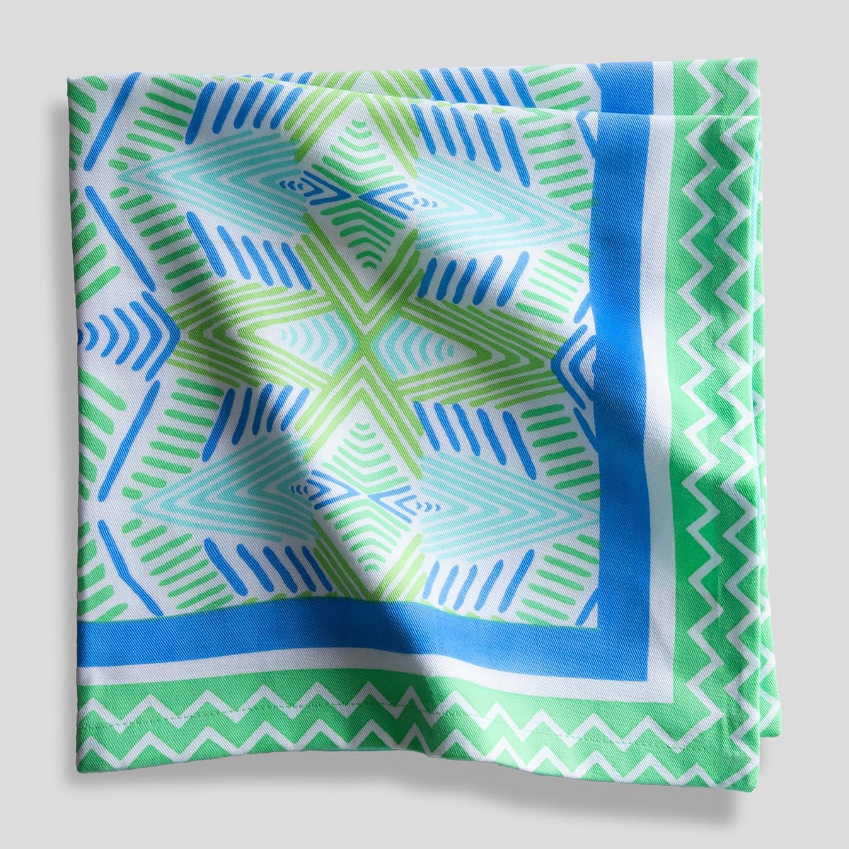 FINGERCRAFT Cloth Napkins Set of 12, 100% Cotton, 20x20 Inch, Blue Lagoon | Mitered corner, washable, soft, absorbent
