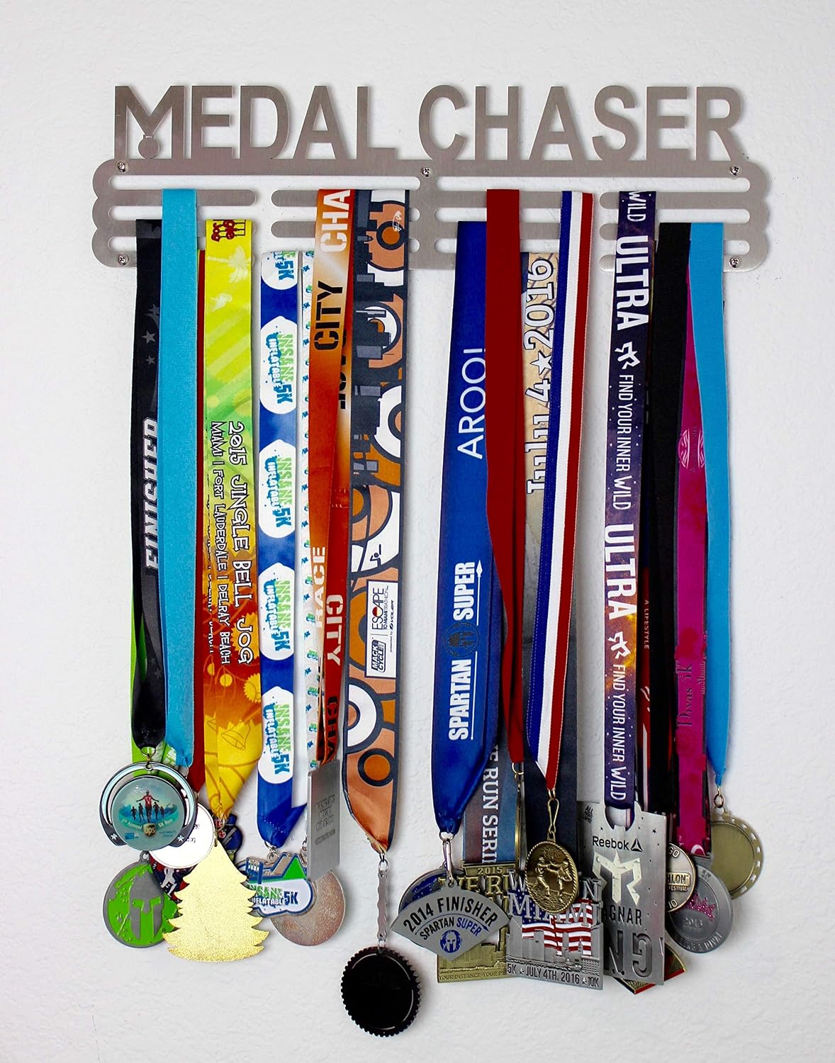Medal Hanger Display Rack For All Sports – Stainless Steel 36+ Medal Holder – For Men, Women, Boys And Girls – Easy To