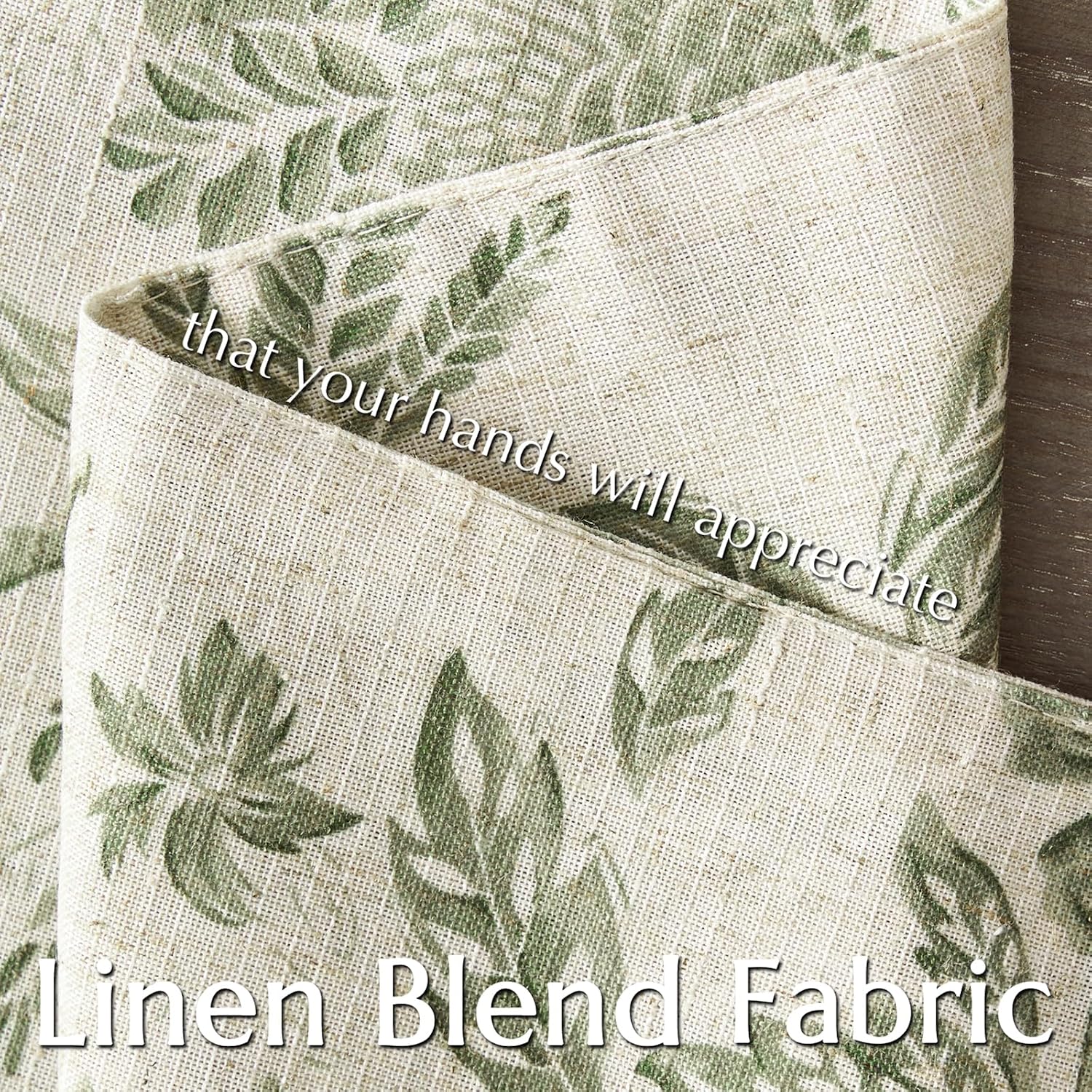 JINCHAN Sliva Linen Floral Placemats Set of 4 Farmhouse 13x19 Sage Green | Fabric Placemats, Cottage Style, Painterly