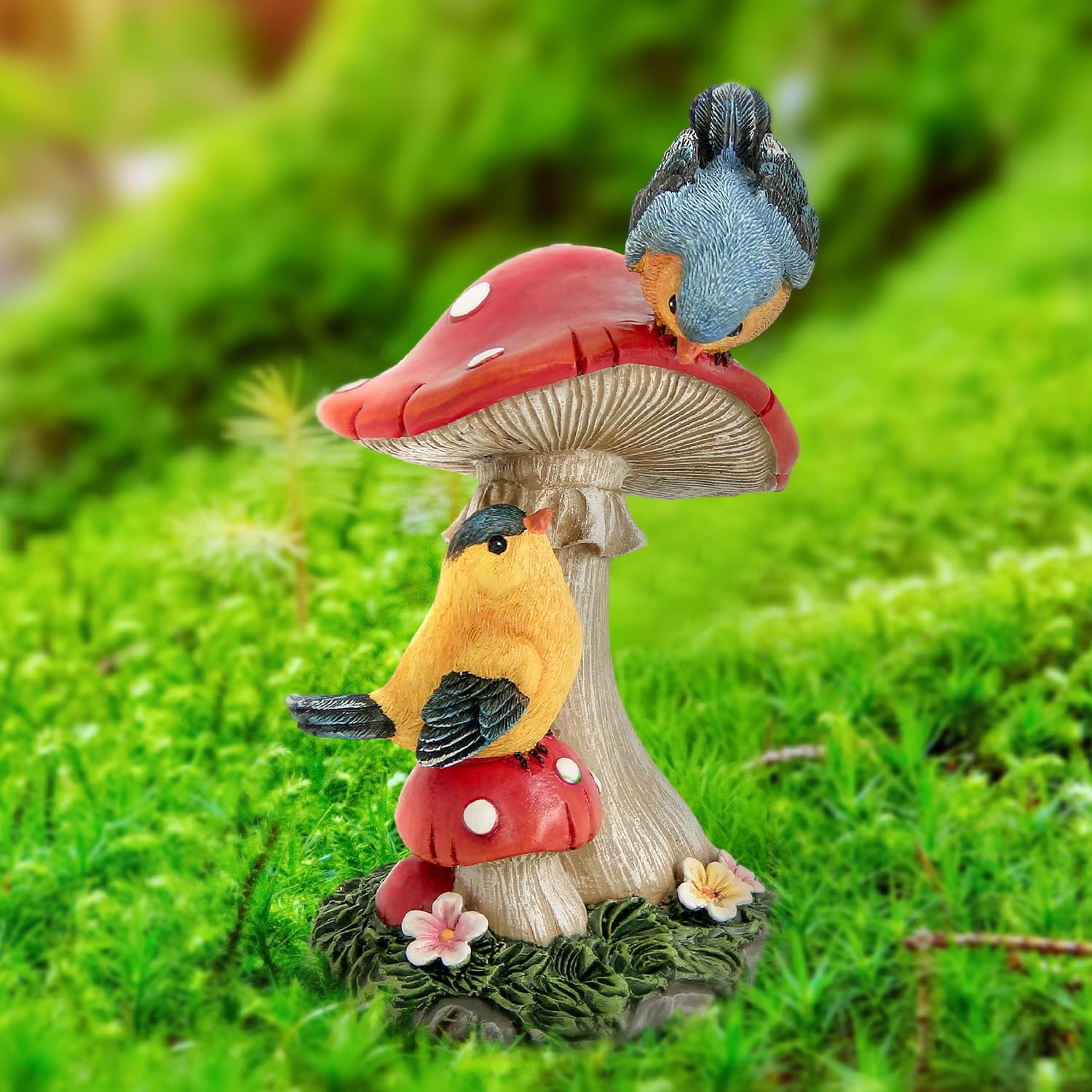 Bird Garden Statue / Red