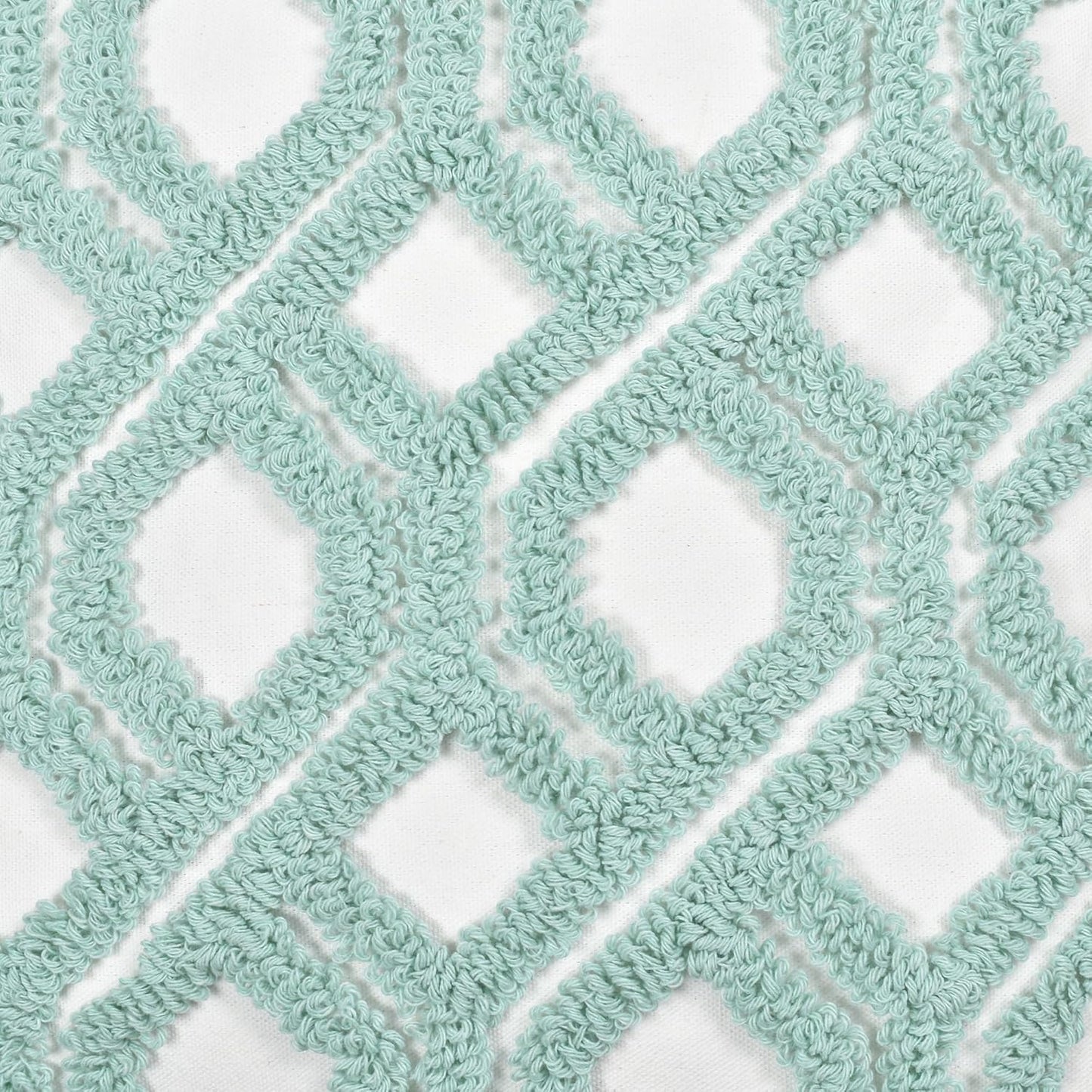 Boho Pillow Covers Boho Tufted Throw Pillow Covers Decorative Tassels Cushion / Boho Aqua / 18 x 18