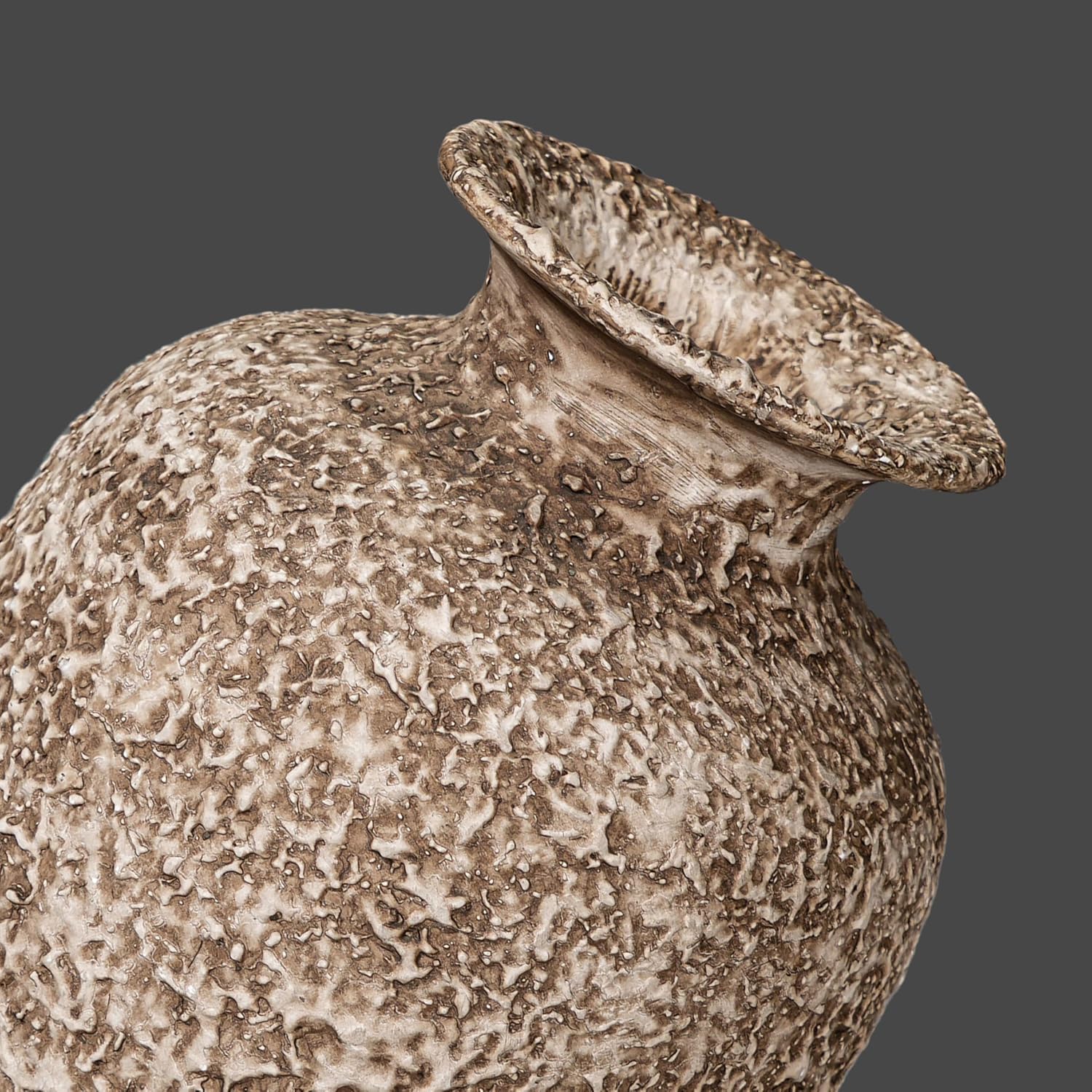 Brown Ceramic Vase / Rustic Brown / 7 Inch