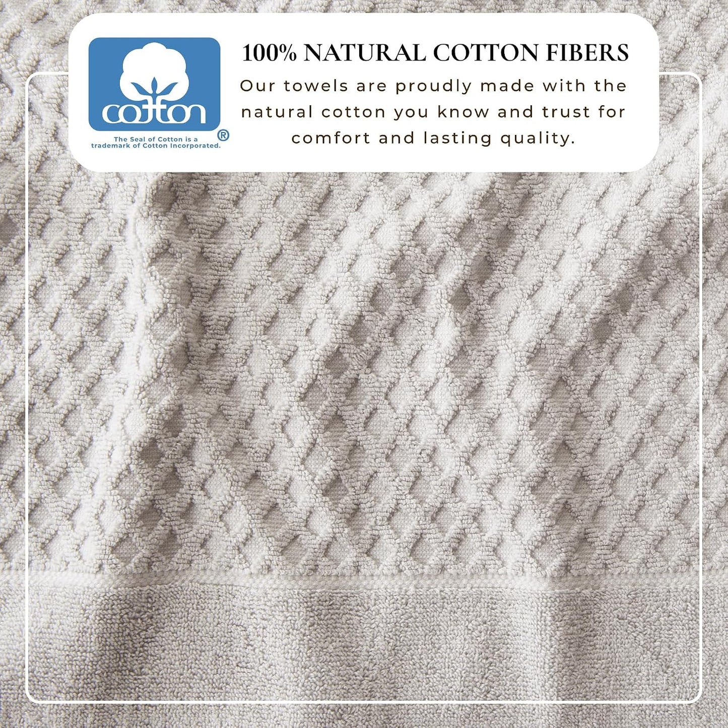 Great Bay Home Hand Towels - 100% Cotton 6 Pack 26x16 Hand Towel Set - Absorbent, Durable, Quick-Dry Towels for