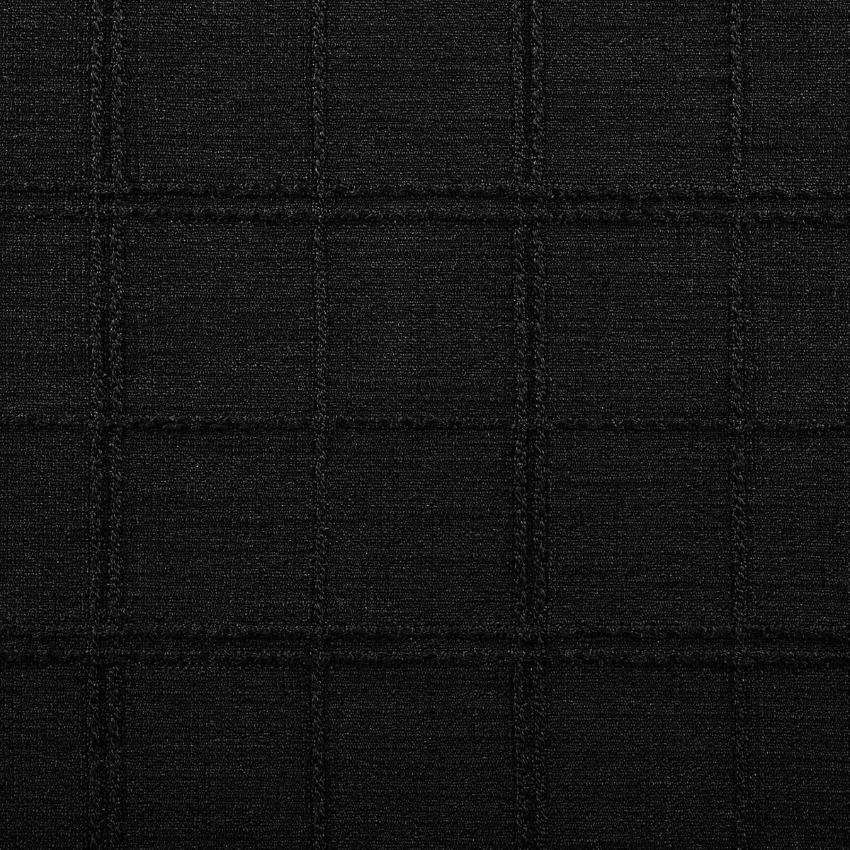 Linen Checked Farmhouse Placemats Set of 6, Black 13x19in | Double Layer, Reversible, Thick Textured Table Mats, Raised