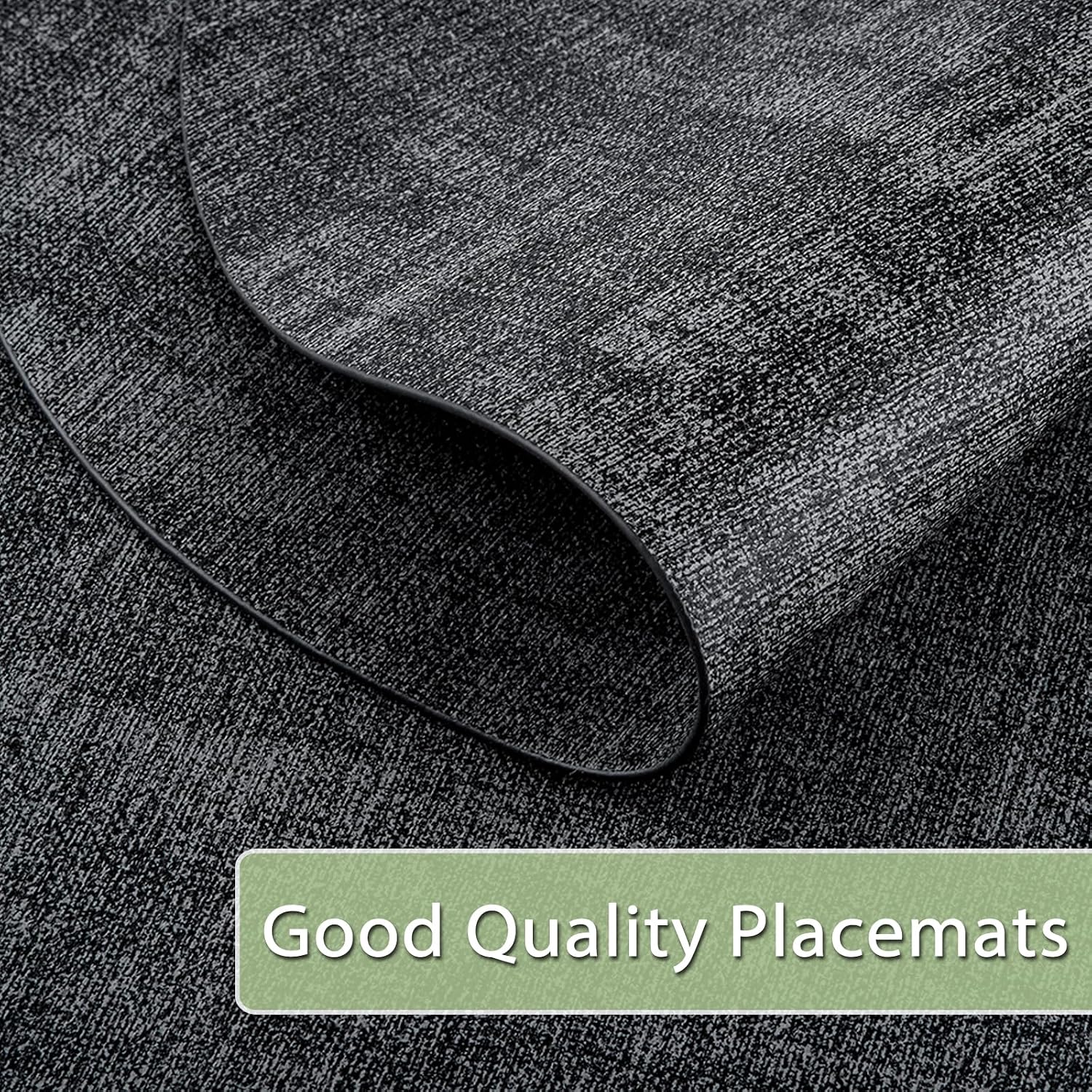 Placemats Set of 8 Non-Slip, Heat Resistant Oval Leather Place mats Double Layer, Waterproof Table Mats Easy to Clean