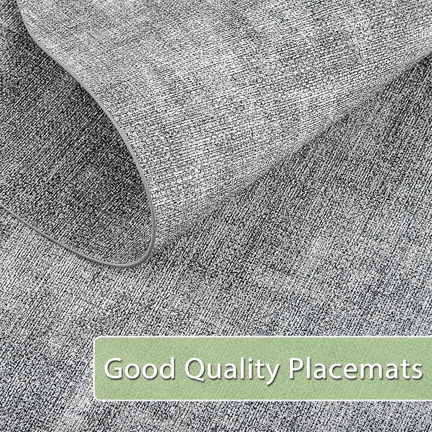 Placemats for Dining Table Set of 8 Non-Slip, Heat Resistant Leather Placemat Double Layer, Waterproof Table Mats Easy