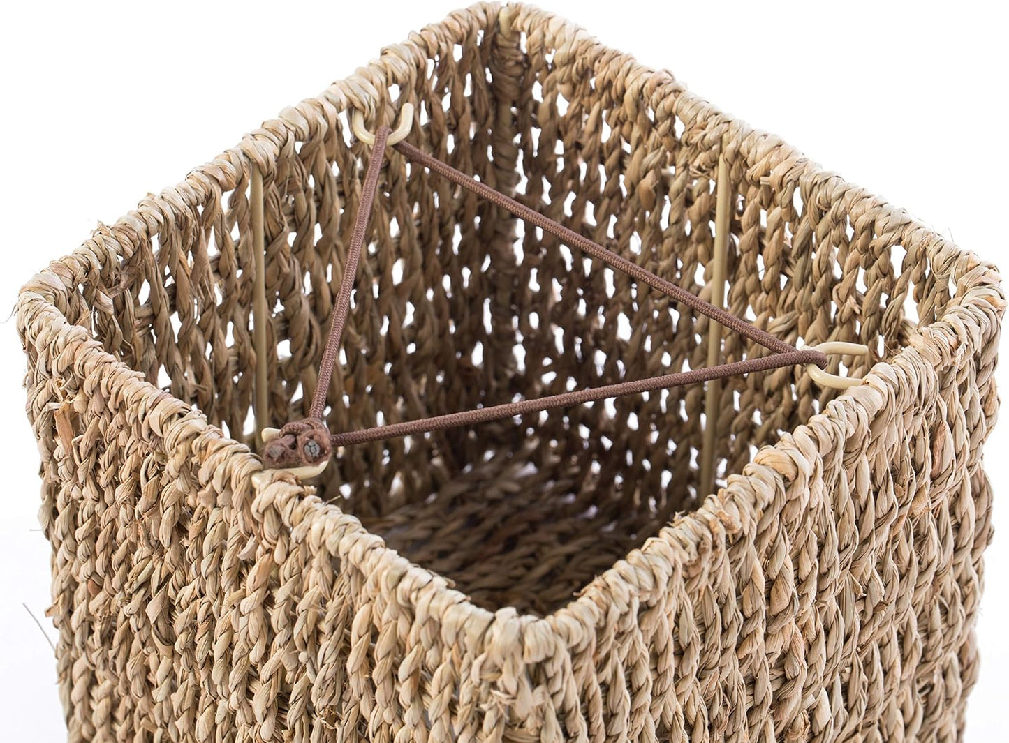 Woven Seagrass Wicker Square Tissue Box Cover Holder / Natural