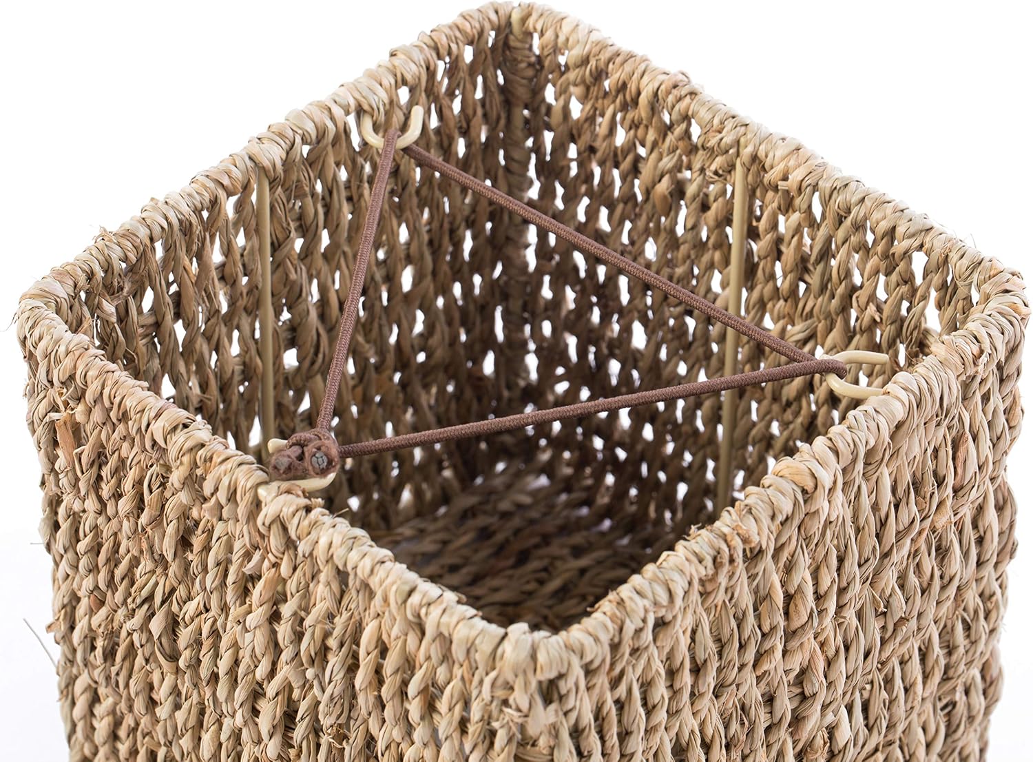 Woven Seagrass Wicker Square Tissue Box Cover Holder / Natural