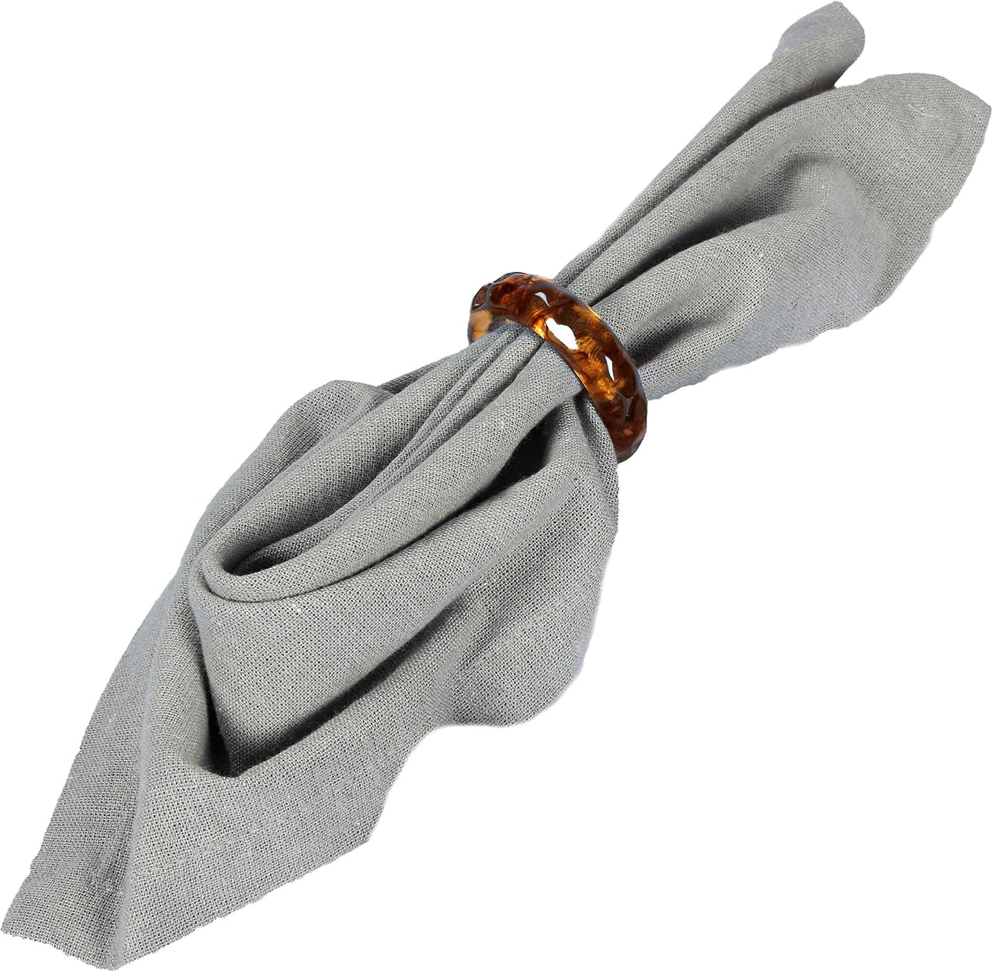 Resin Napkin Rings, Set of 12, Spring Color Epoxy Holders | Epoxy resin, glossy finish, 2.5x2.5x0.5in, fits cloth