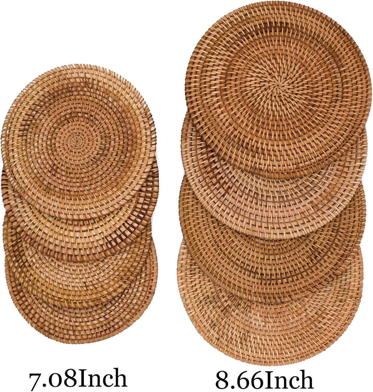 Woven Rattan Trivets Hot Pads for Dinning Table / 8.66 Inch