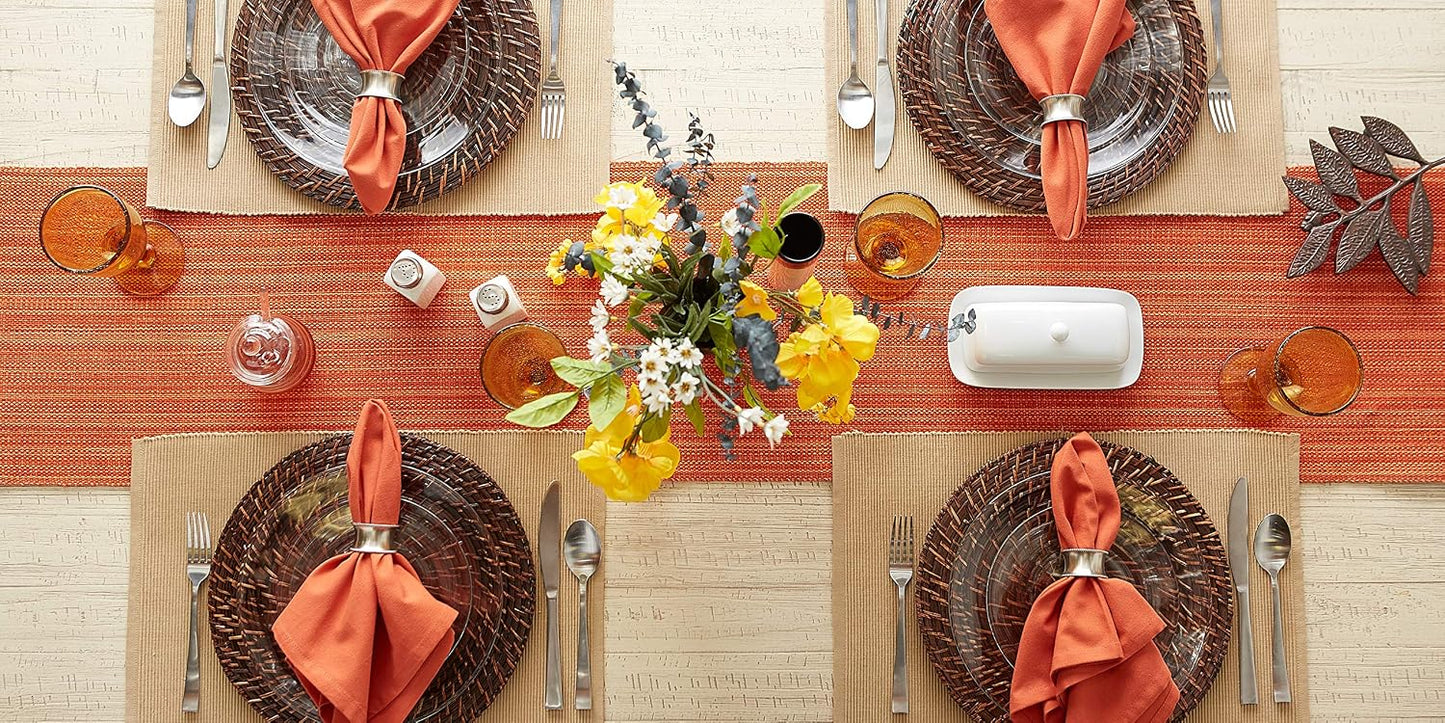 DII Variegated Tabletop Collection, Table Runner3x72, Spice