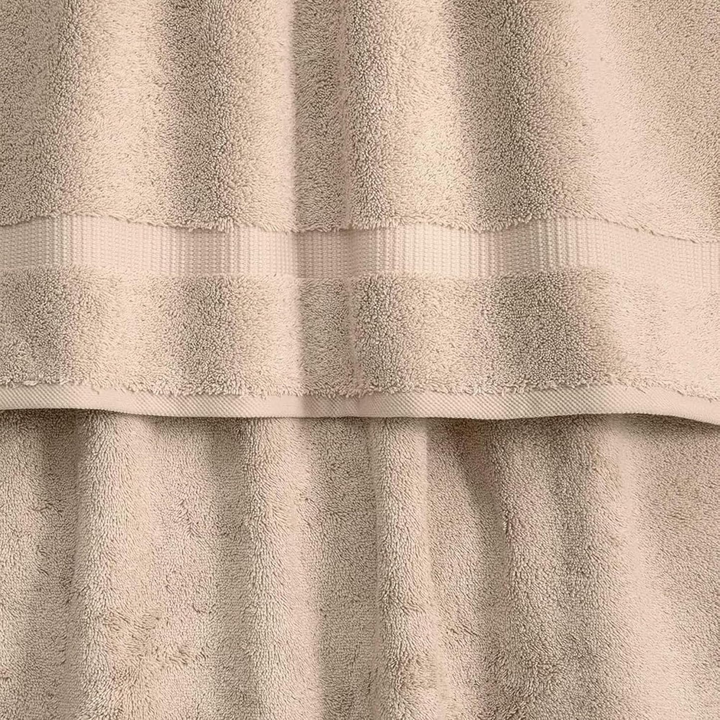SALBAKOS 100% Turkish Cotton Bathroom Towel Set of 6-Piece, Taupe | 630 Gsm Thick Super Soft Highly Absorbent 2 Bath +