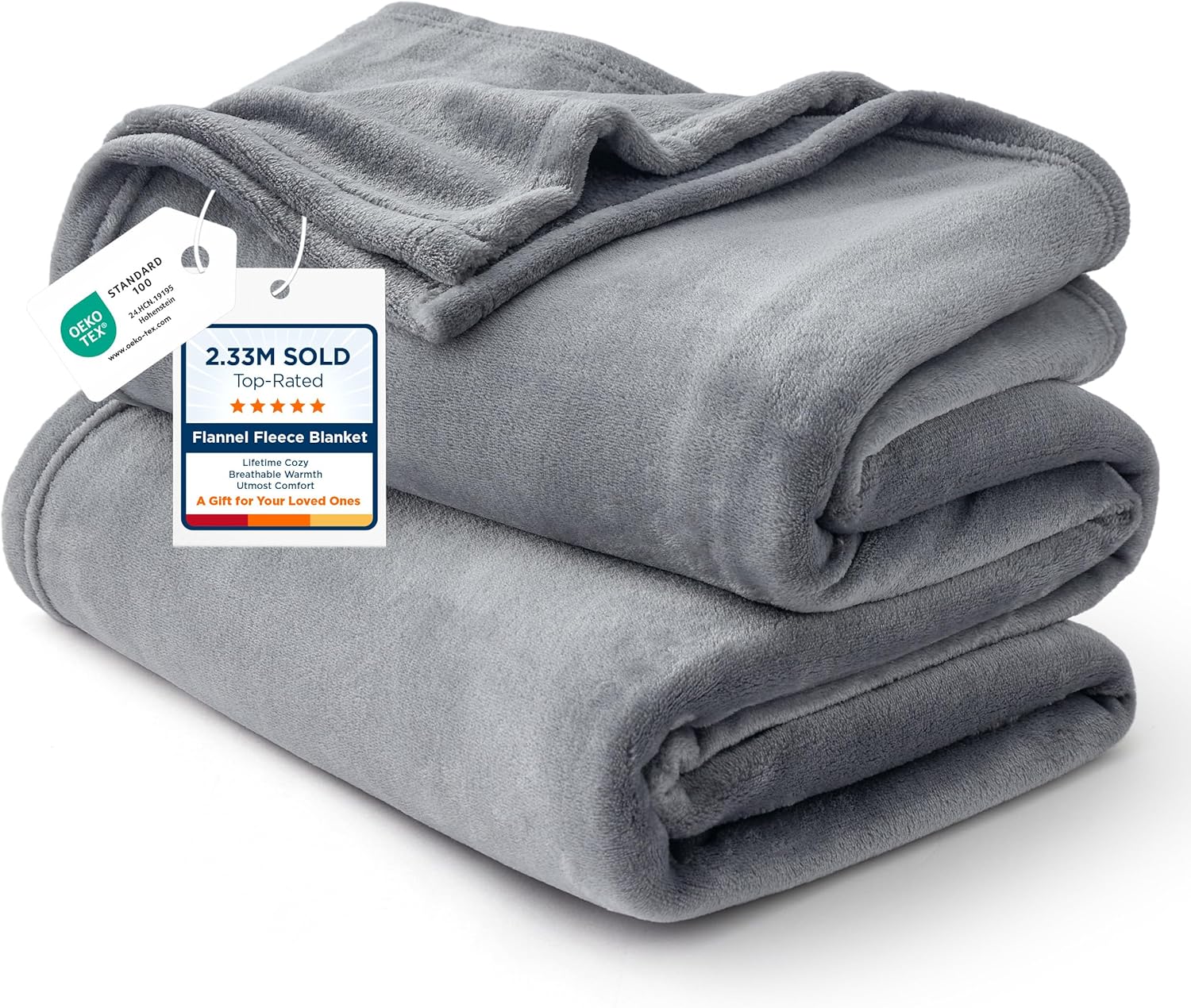 Bedsure Soft Twin XL Blanket for Bed Dorm Lavender Fog 66"x90"