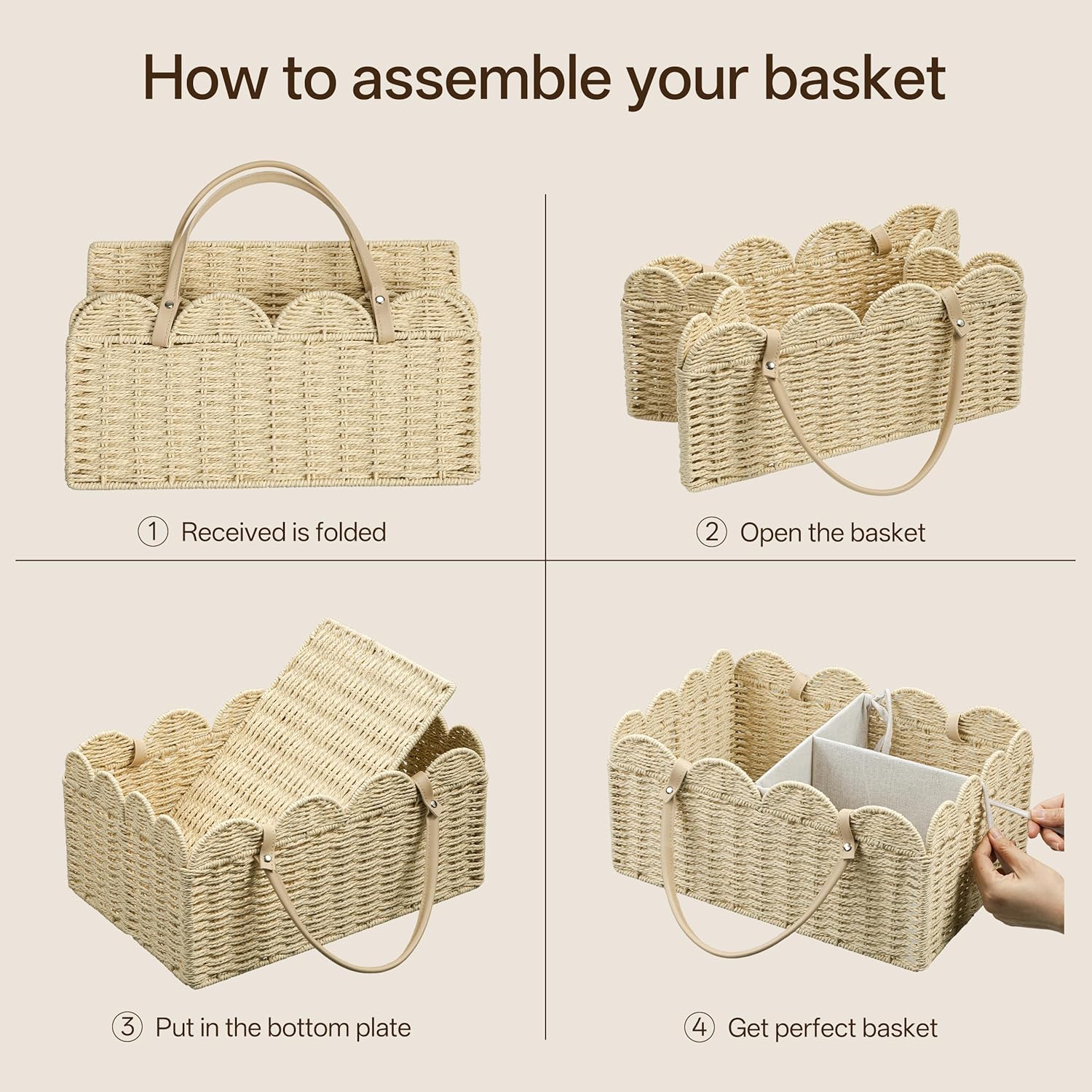 Portable Car Organizer / Beige / Large