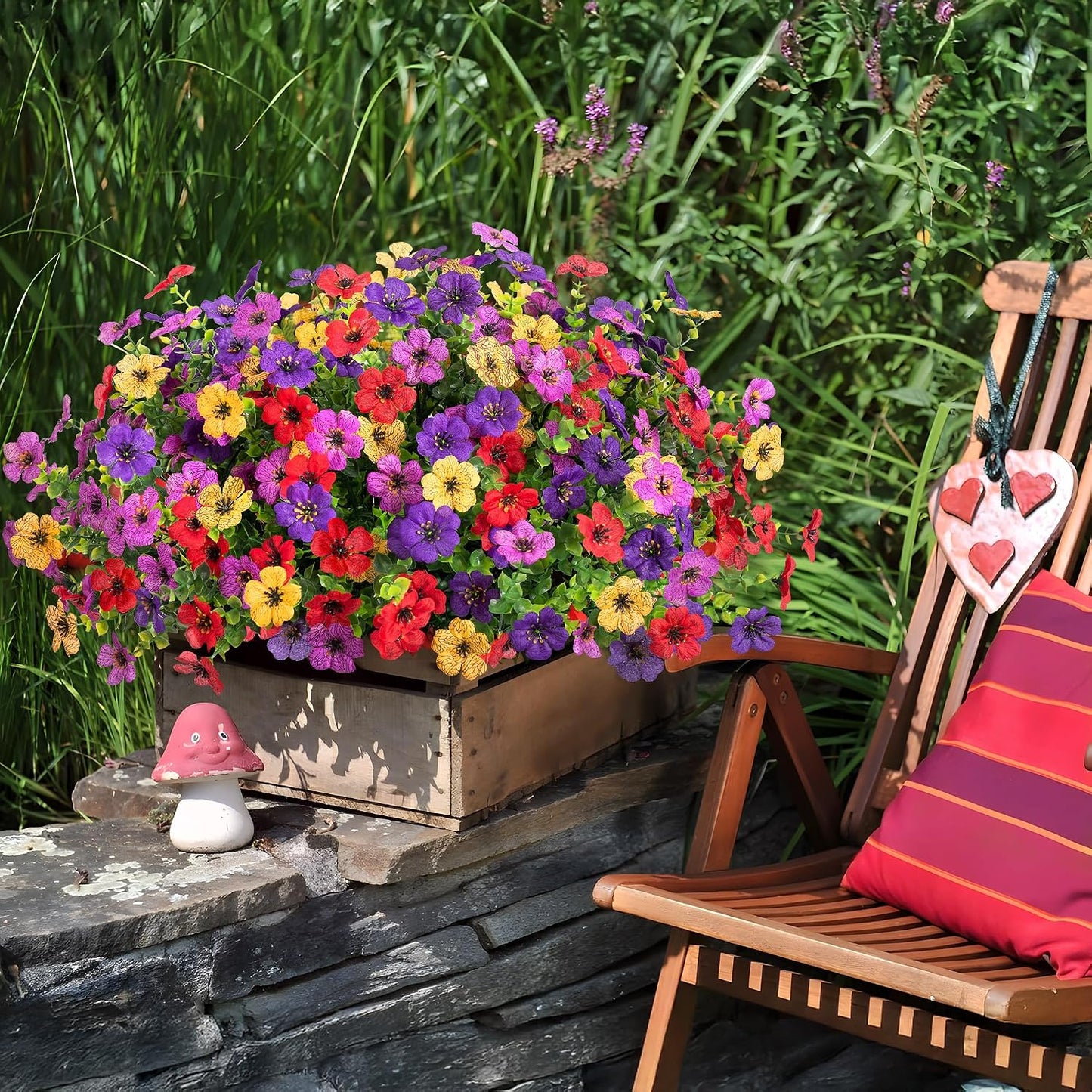 Artificial Flowers / 12 Bundles Fake Summer Daisy / 4 Colors