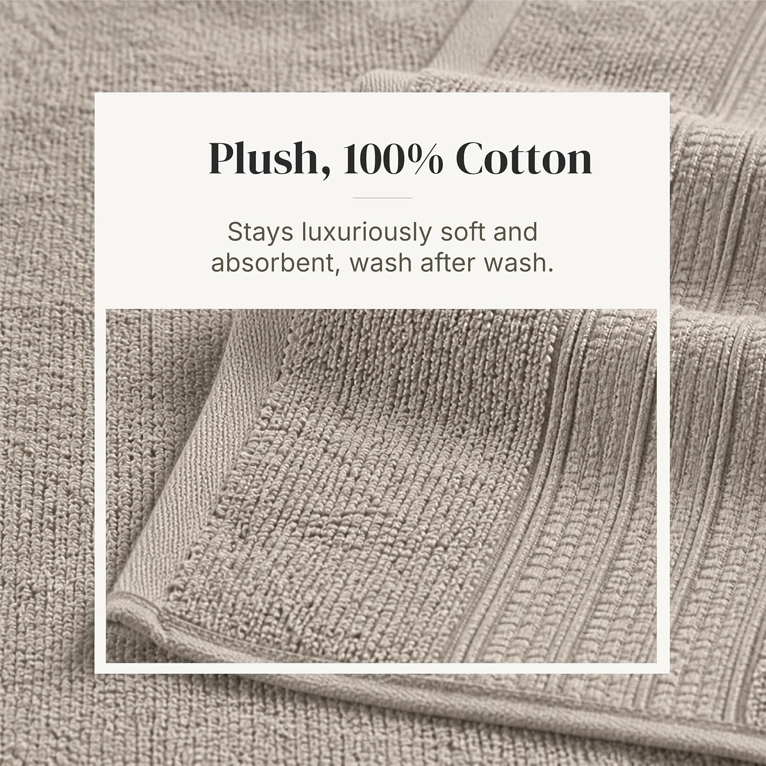 Modern Threads 6 Piece Bath Towel Set – Bathroom Towel Set with 2 Bath Towels, 2 Hand Towels & 2 Washcloths – 100%