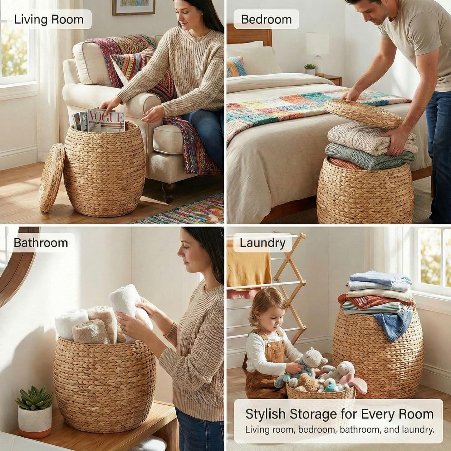 Multipurpose Woven Storage Basket / Natural
