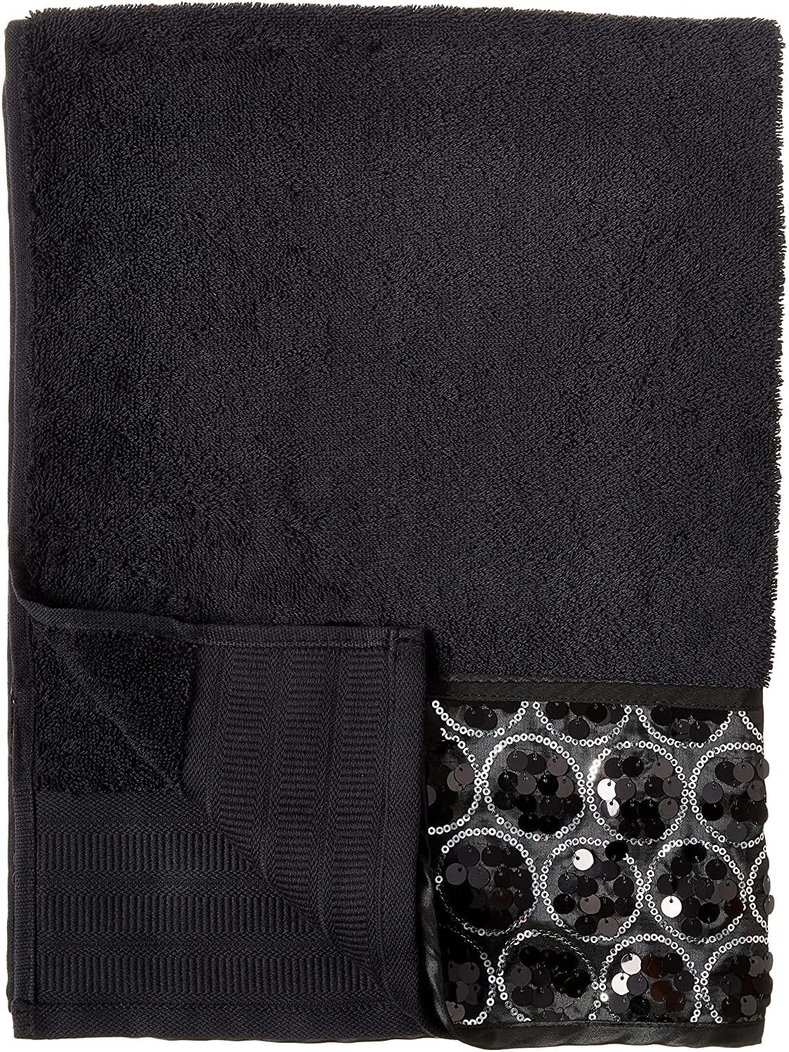 Zahari Home Sinatra 3 Piece Bathroom Towel Set Bath Towel Hand Towel Wash Cloth Absorbent, Black