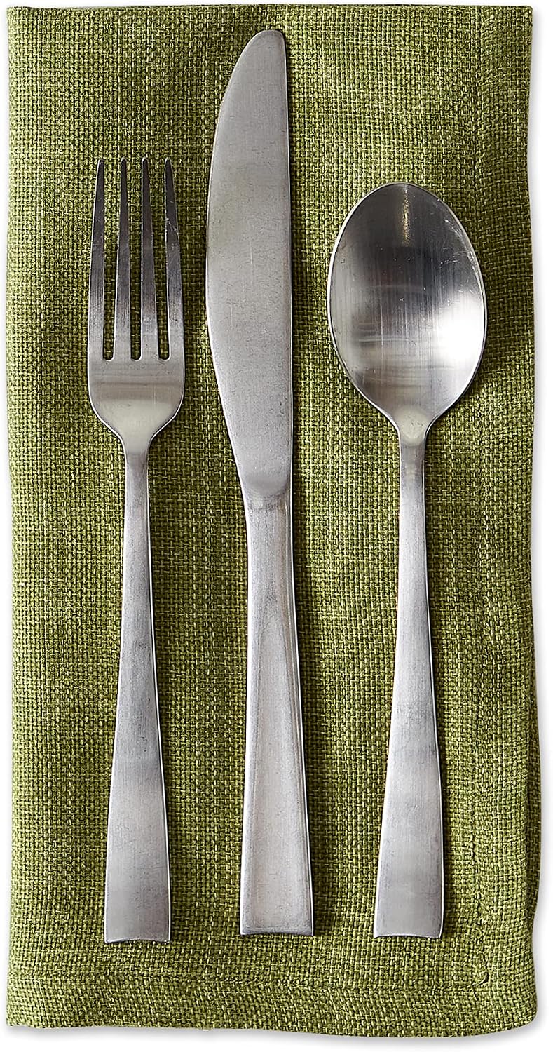 DII Variegated Tabletop Collection, Napkin Set, 20x20, Olive Green, 6 Piece