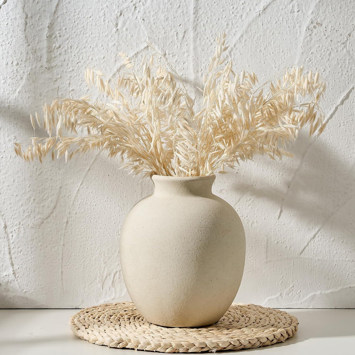 Ceramic Decorative Flower Vase / 1007-white / 7.48 Inch