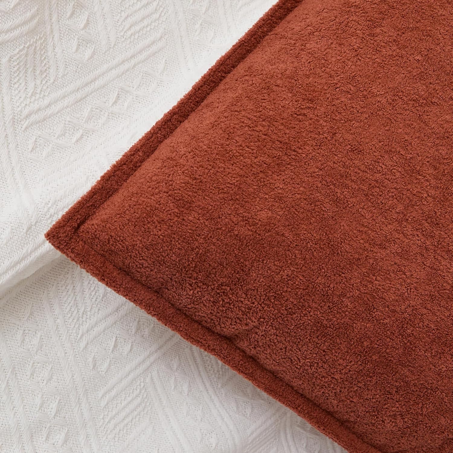 Kevin Textile Fall Waterproof Decorative Pillow Covers Soft / 18 x 18 / Burnt Brick / Set of 2