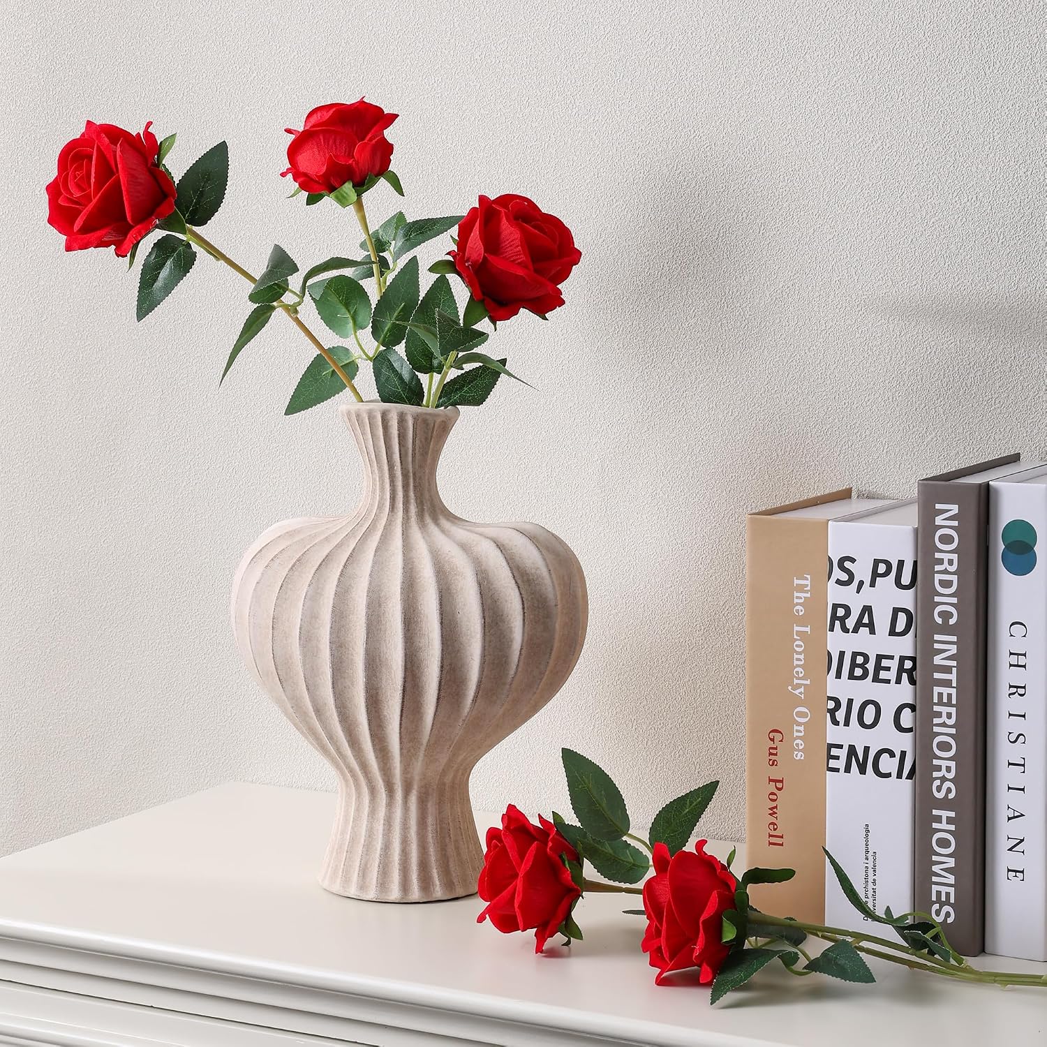 Ceramic Flower Vase Home Decor / 11 In - Rustic / 11 Inch