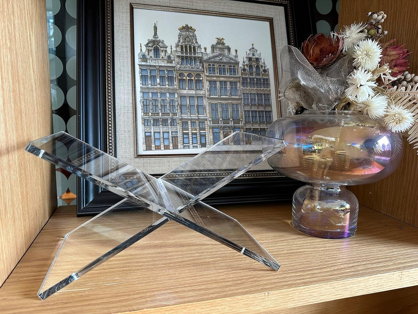 Modern Open Book Holder for Cookbooks / Clear