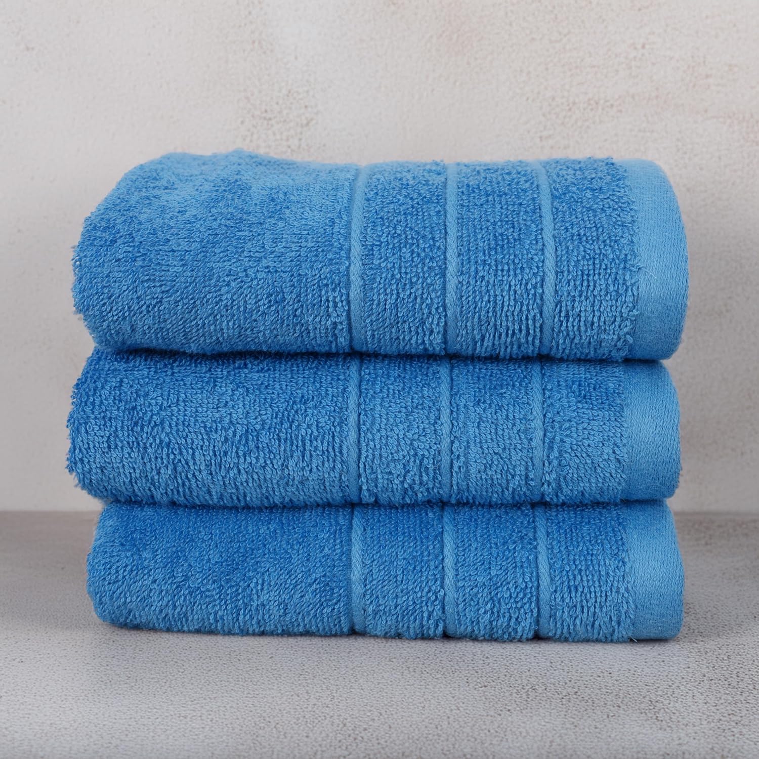 6 Piece Hand Towels Set 16 x 28 Inches, Blue | 100% Cotton, Lighter Weight, Quick to Dry, 16 x 28 Inches, Super Soft &