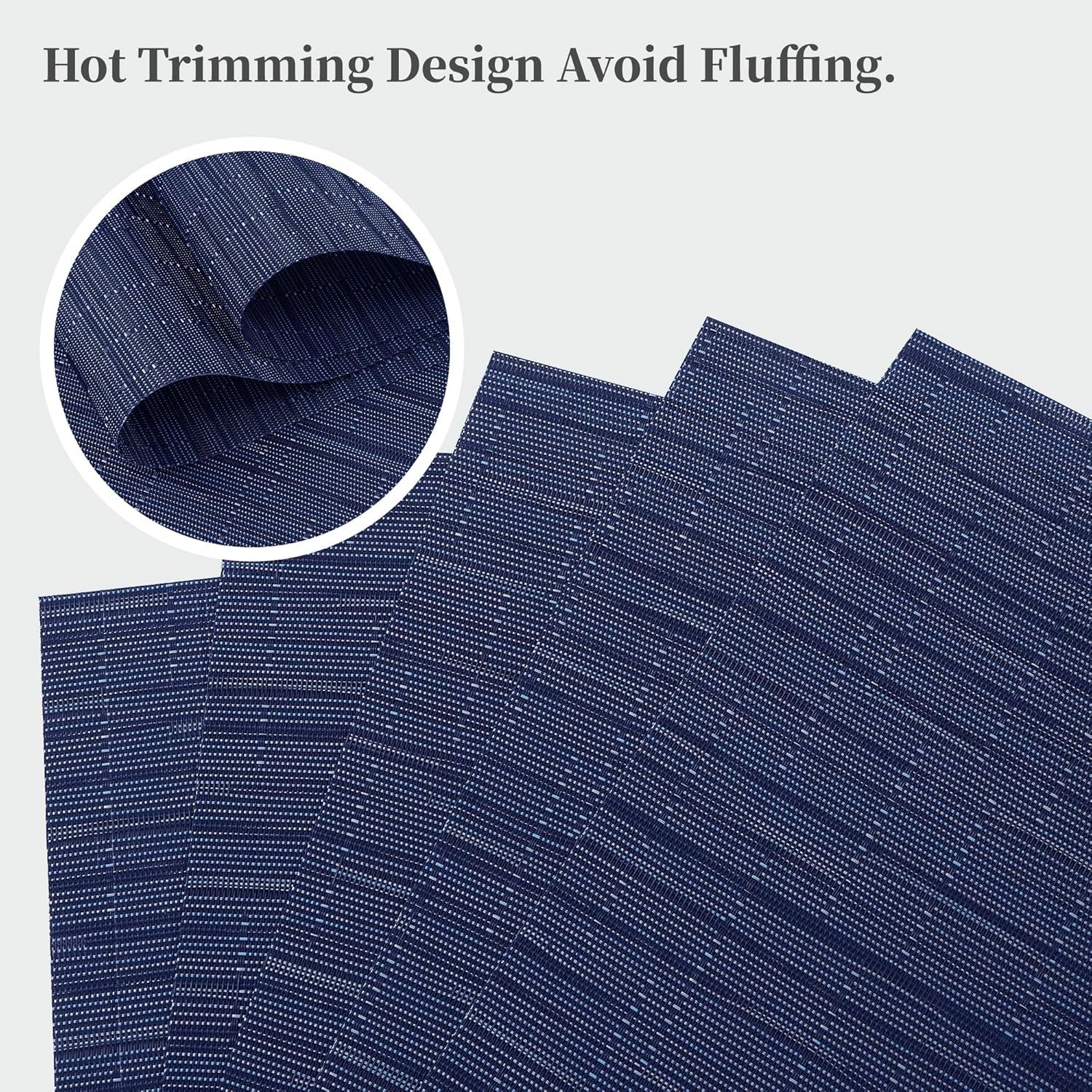 Washable Durable PVC Vinyl / E1- Blue / Set of 6