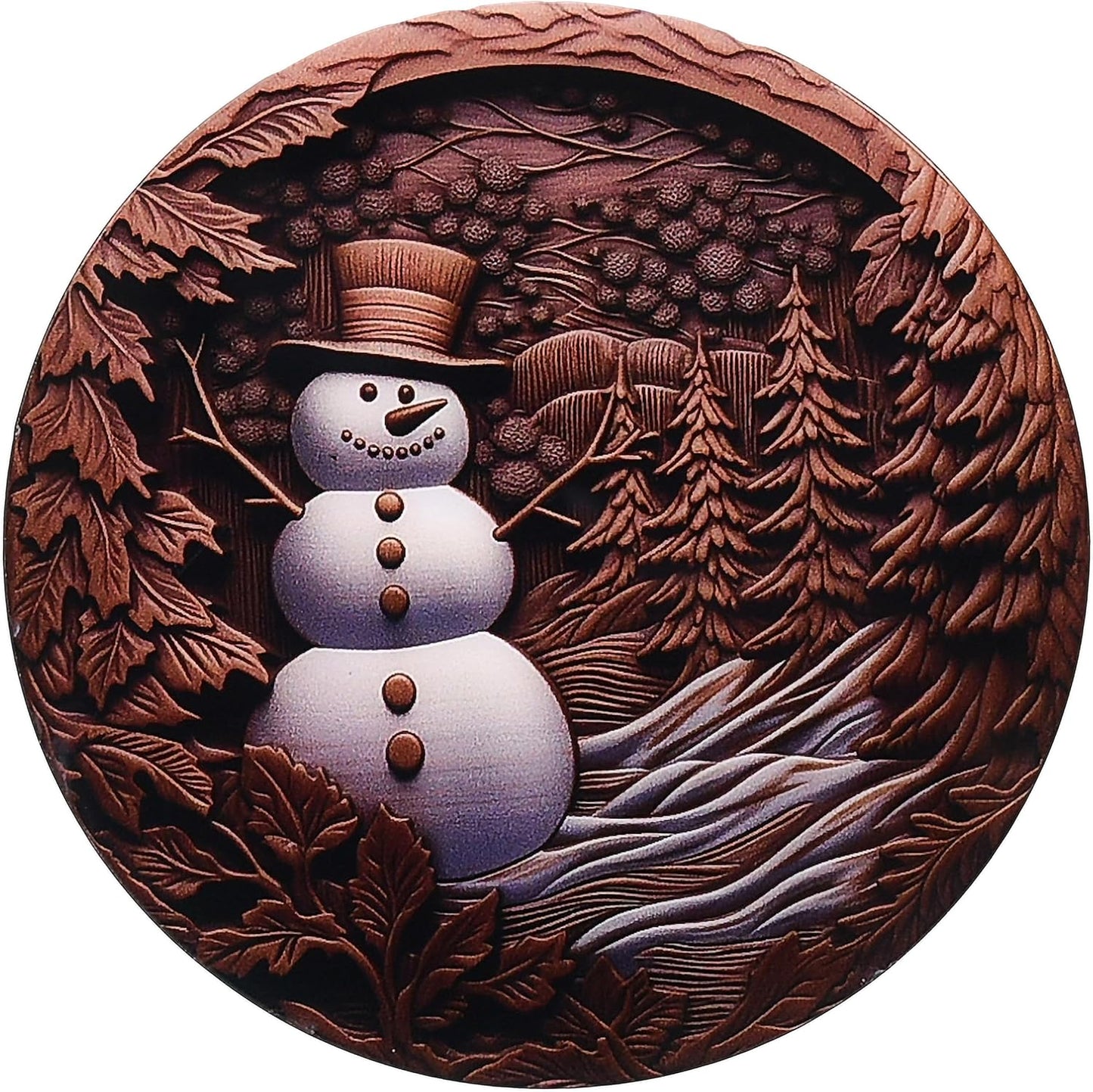 Christmas Coaster 6-Piece Set Size Round Acrylic / of Christmas Series / 3.93 Inch / Set of 6