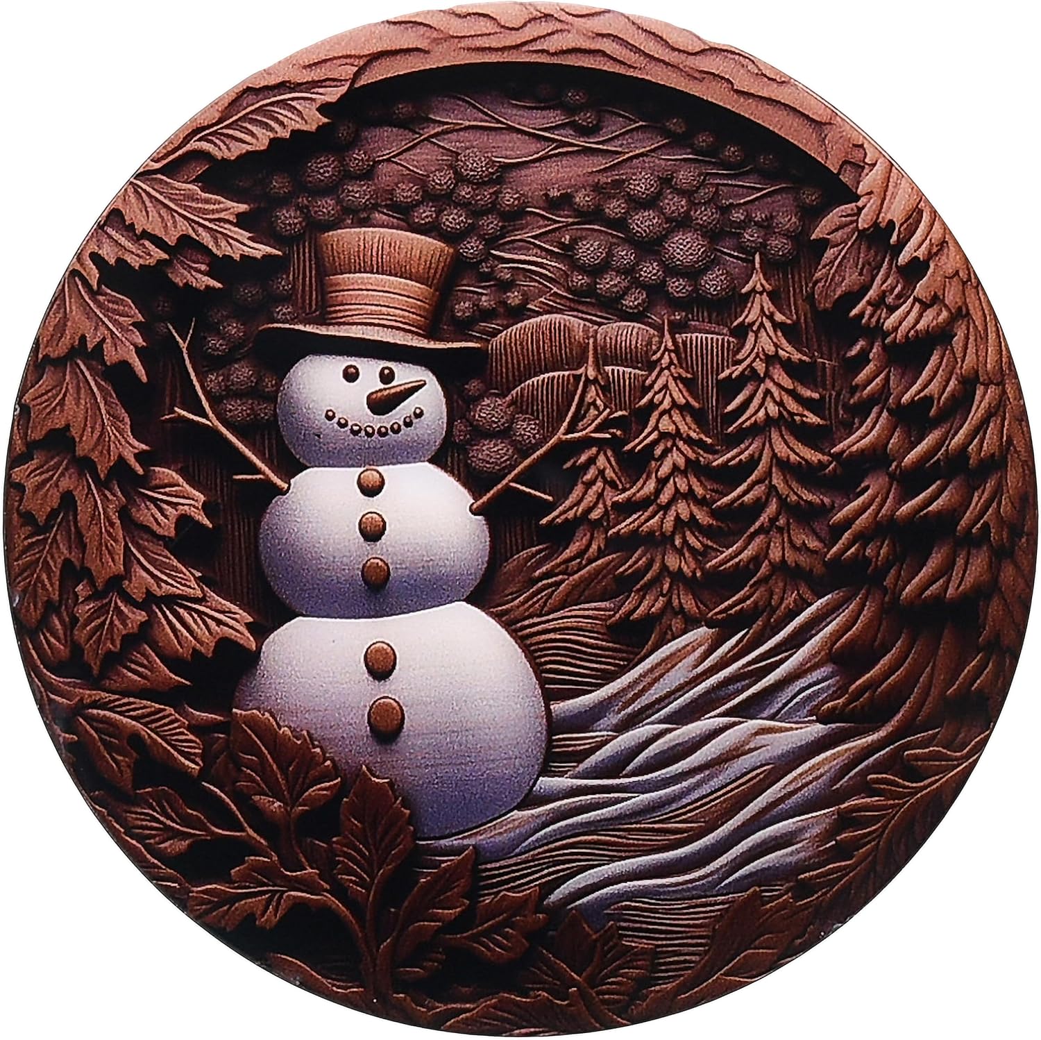 Christmas Coaster 6-Piece Set Size Round Acrylic / of Christmas Series / 3.93 Inch / Set of 6