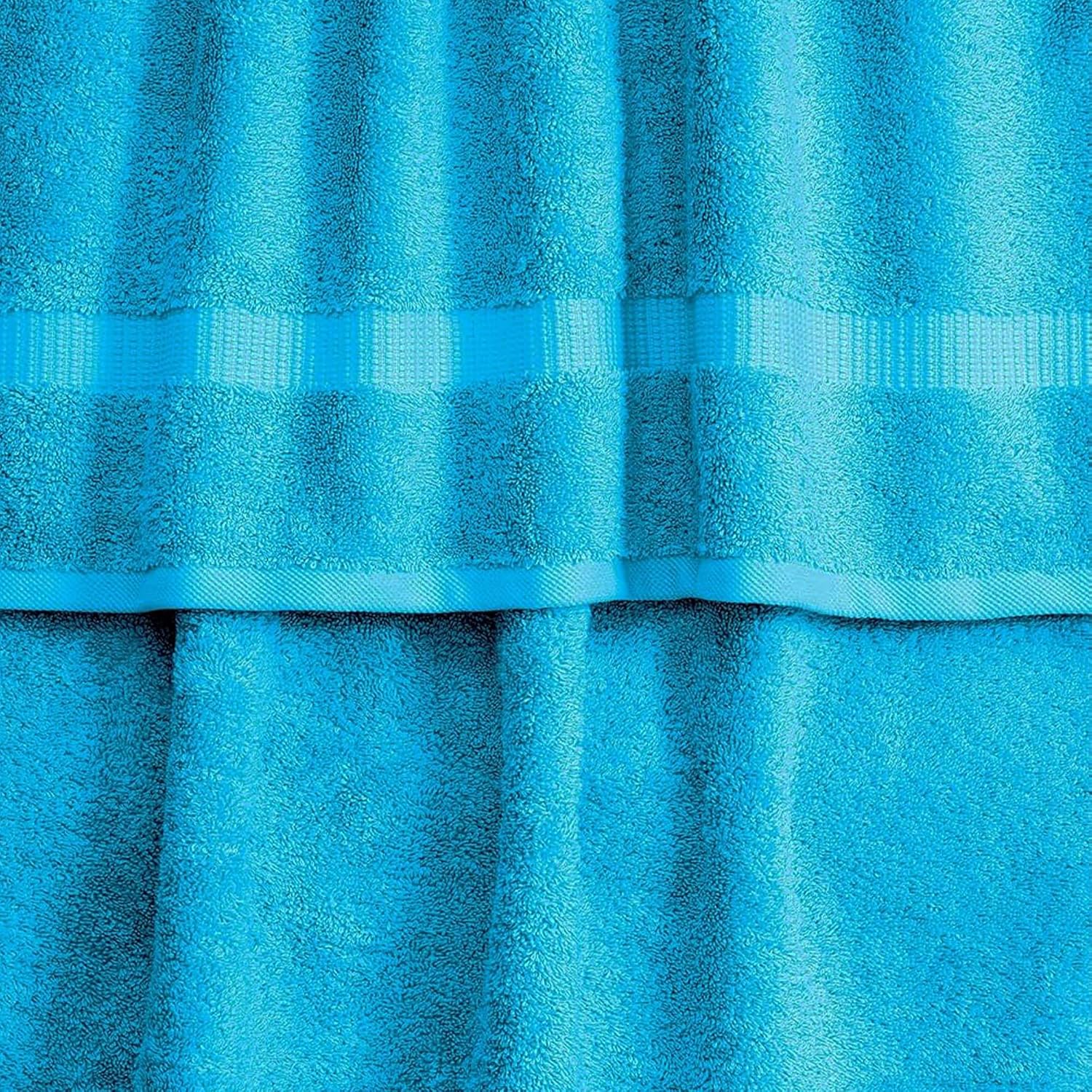 SALBAKOS 6-Piece 100% Turkish Cotton Hand Towels, 16x30 inch, Aqua | Large Size Thick Super Soft Highly Absorbent