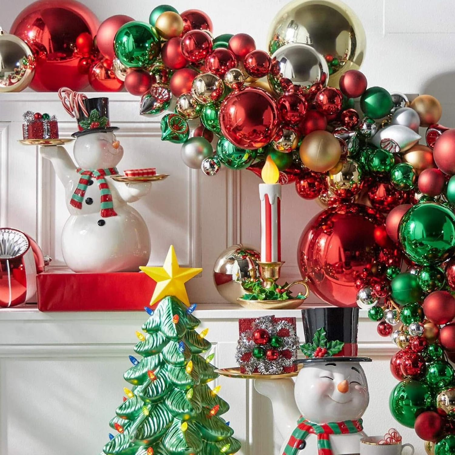 RAZ Imports - 4 Foot Multicolored Ball Christmas Garland