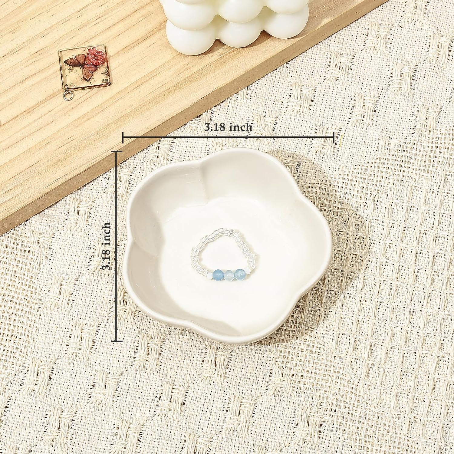 Decorative Plate Tray / Flower Key Holder Bowl for Women