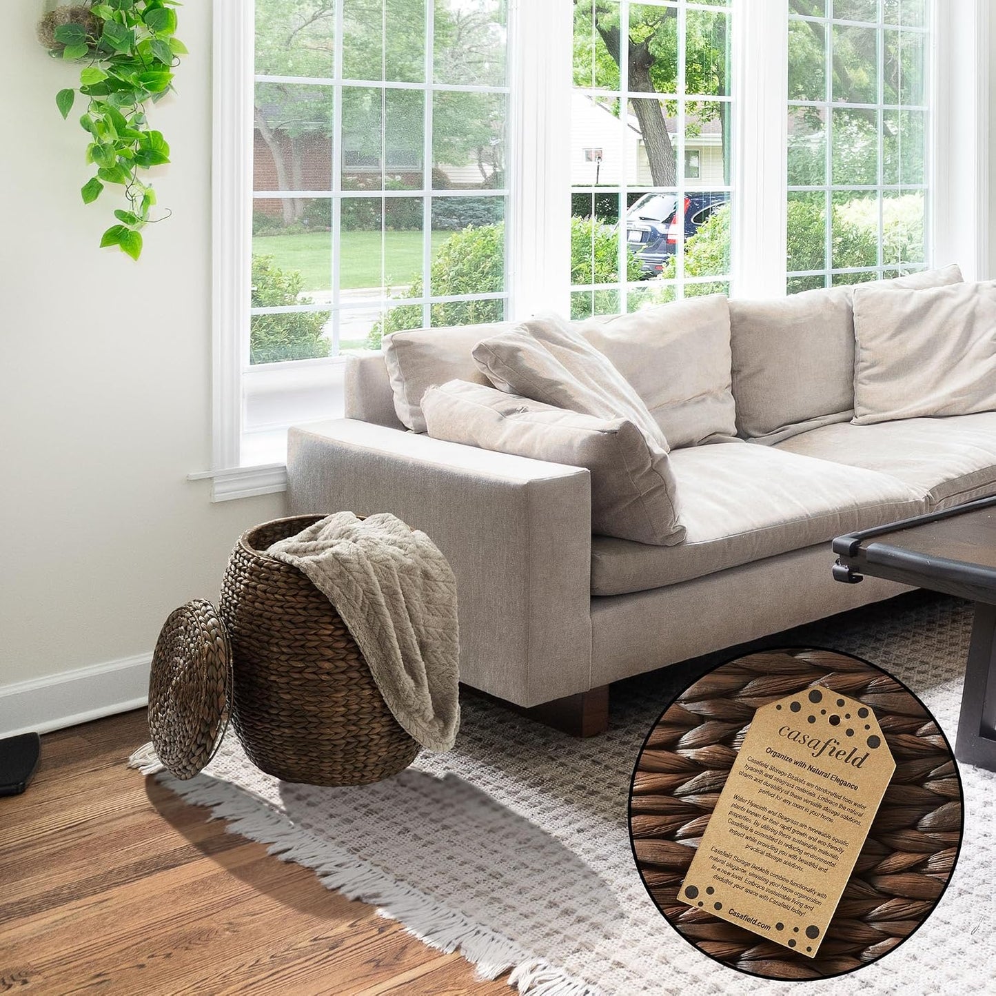 Round Storage Basket / Espresso / Brown