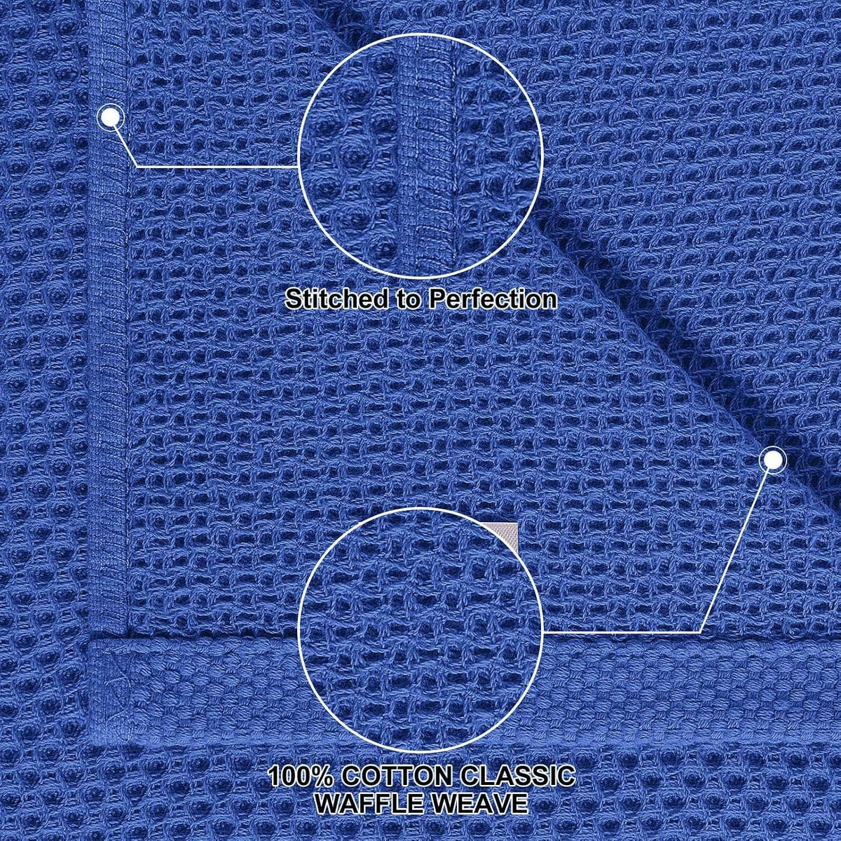 Homaxy 10 Pack 100% Cotton Kitchen Towels and Dishcloths Set, Blueberry | 12 x 12 Inches and 13 x 28 Inches Kitchen