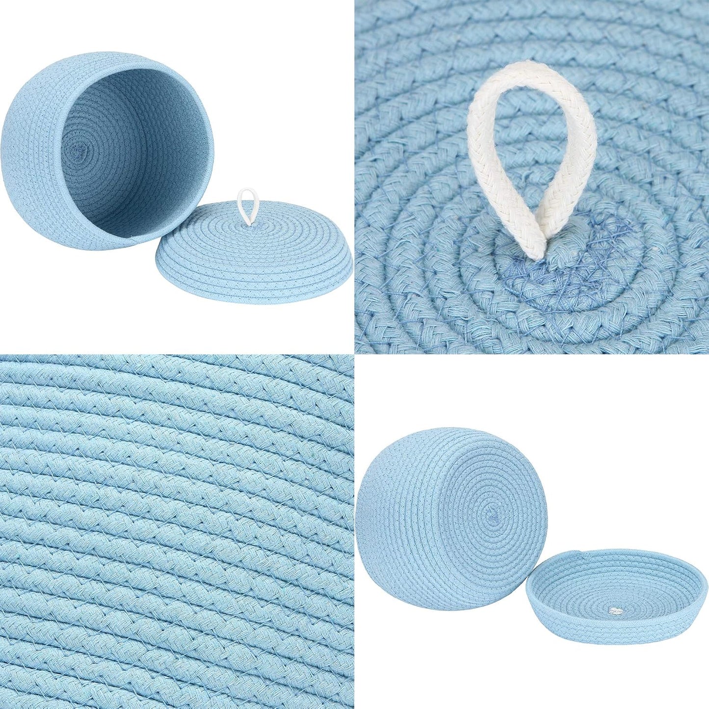 Decorative Woven Storage Bin / Small / Blue