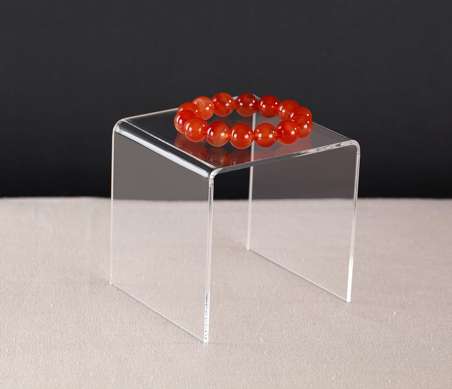 Display Stand / ® 8 PC 4'' Acrylic Risers / 4 x 4 x 4 / Clear