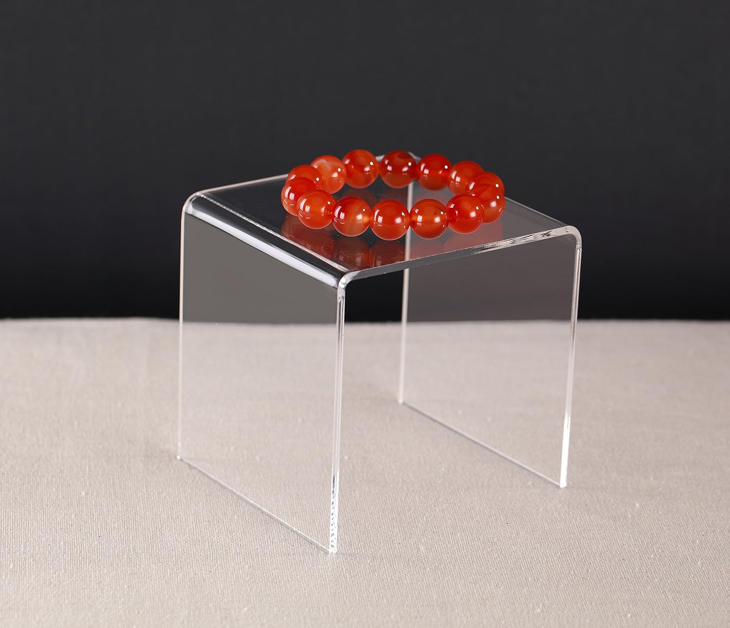 Display Stand / ® 8 PC 4'' Acrylic Risers / 4 x 4 x 4 / Clear