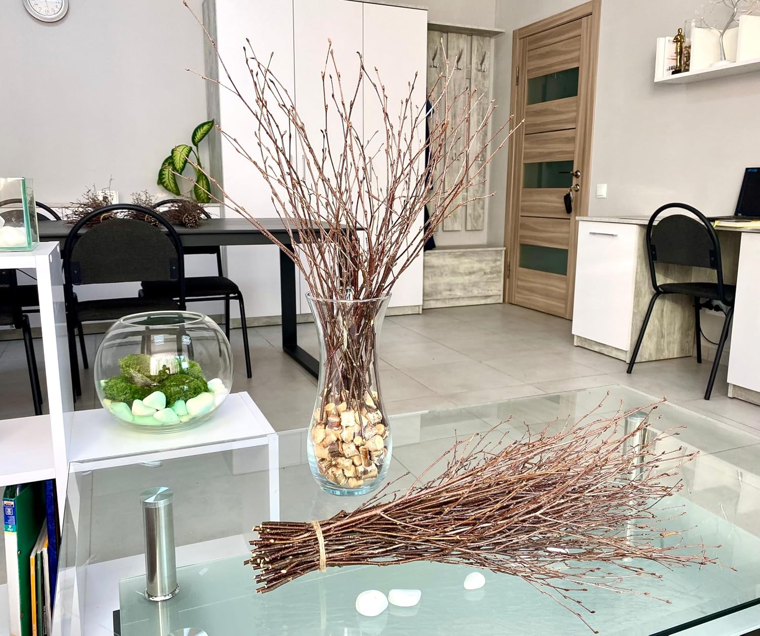 100% Natural Decorative Branches for Vases / 50 Psc - Brown