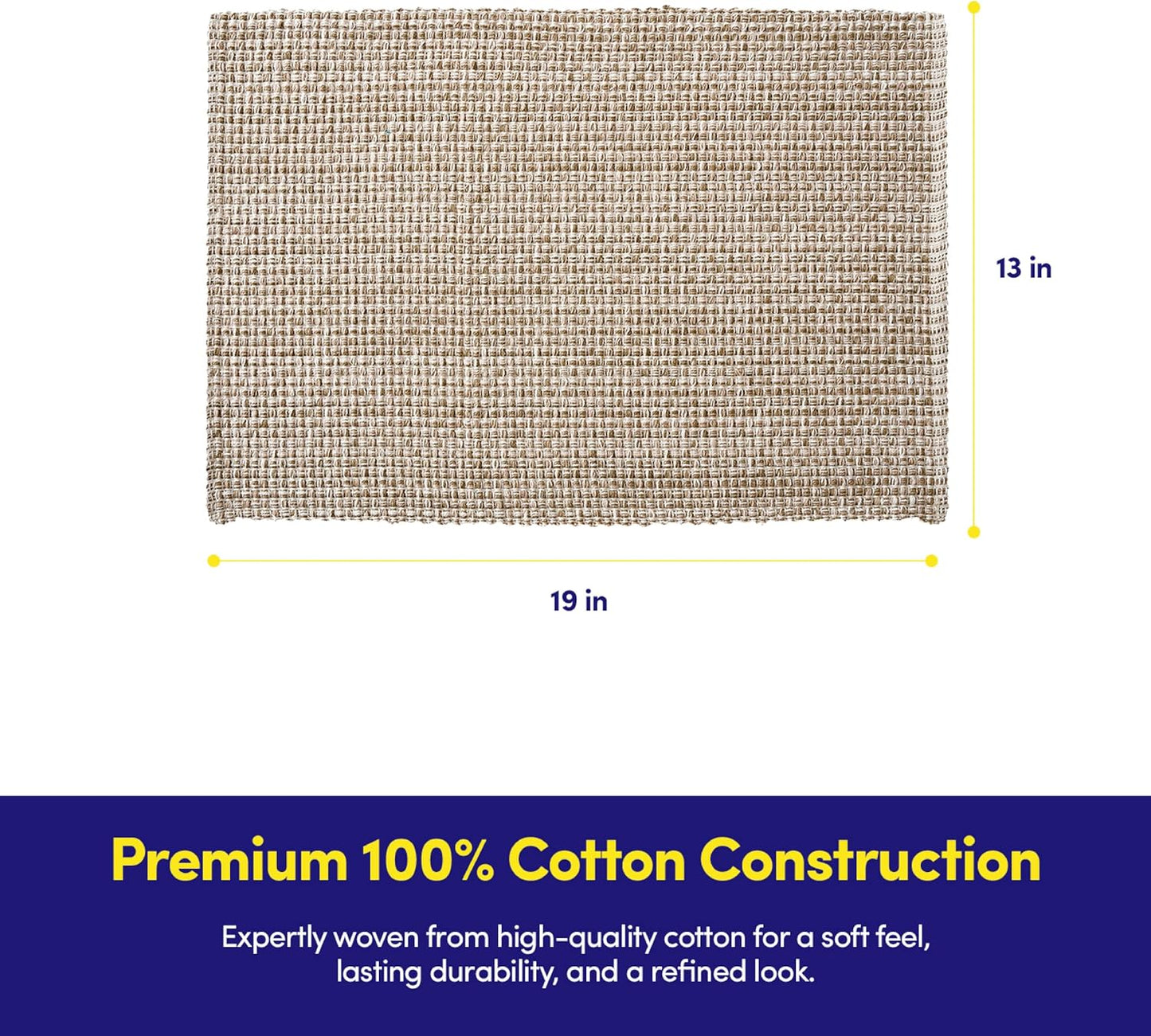 Sweet Home Collection 100% Cotton Placemats for Dining Room Rectangle Two Tone Woven Fabric 13" x 19" Soft Durable