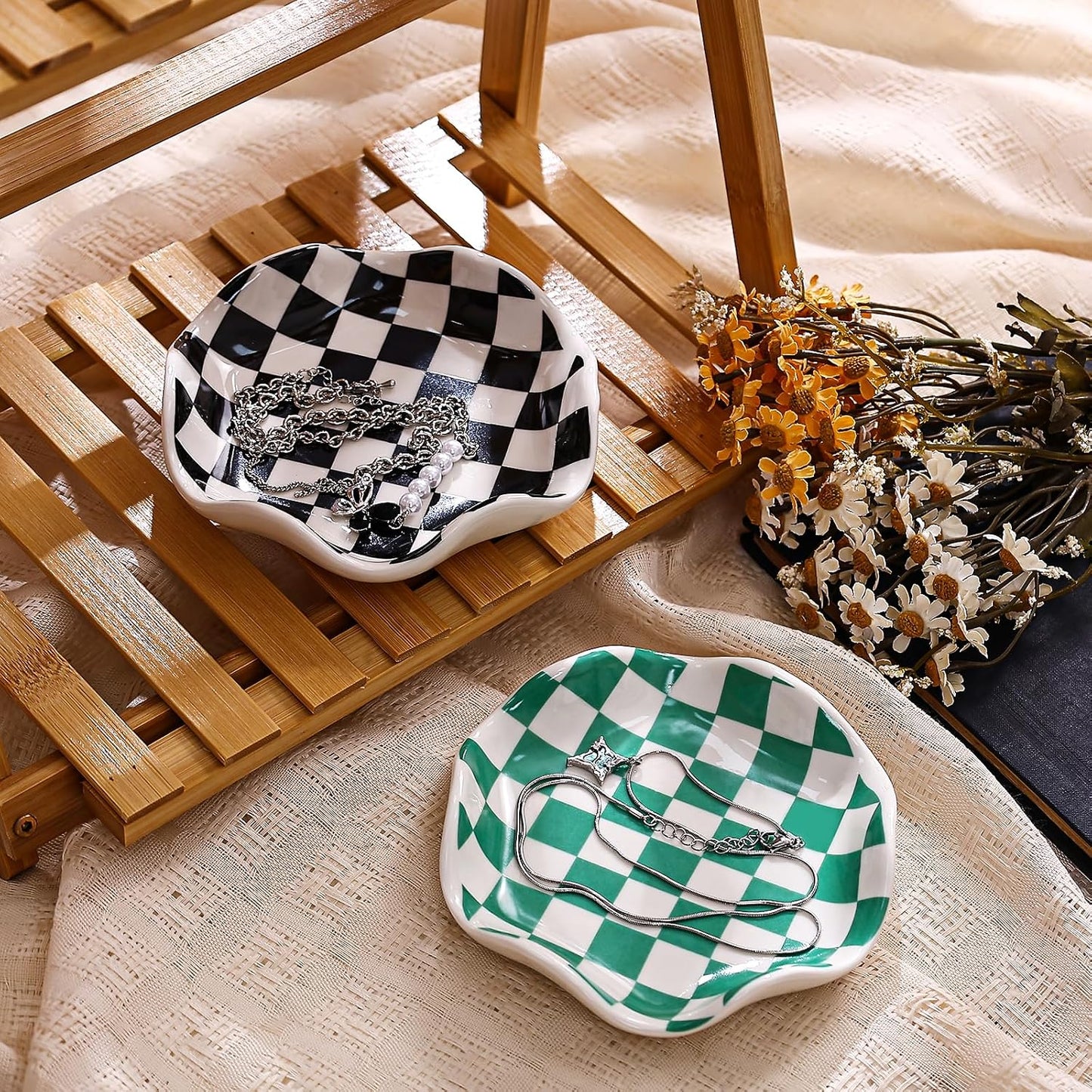 Ceramic Jewelry Tray / Green