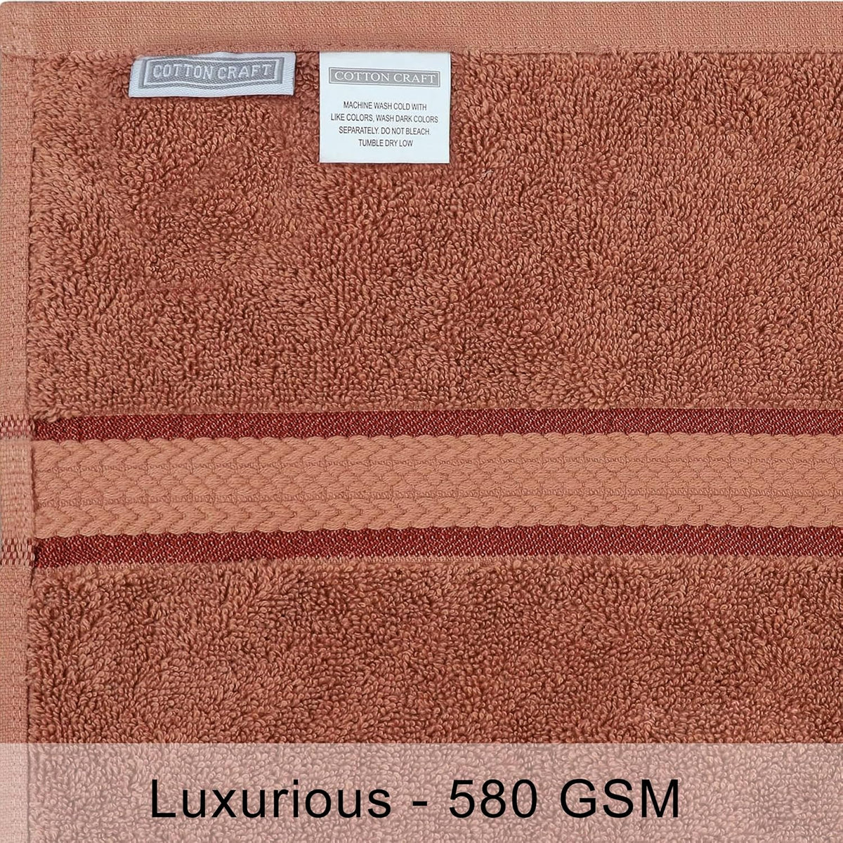 COTTON CRAFT Ultra Soft Bath Towels - 4 Pack 100% Cotton Large 30x54 inches | Oversized 580 GSM Absorbent Mocha Bath