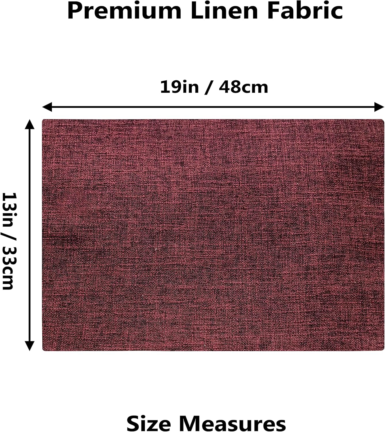 Home Brilliant Red Placemats Set of 8 Cloth Placemat for Holiday Heat Resistant Dining Table Mats Kitchen Washable