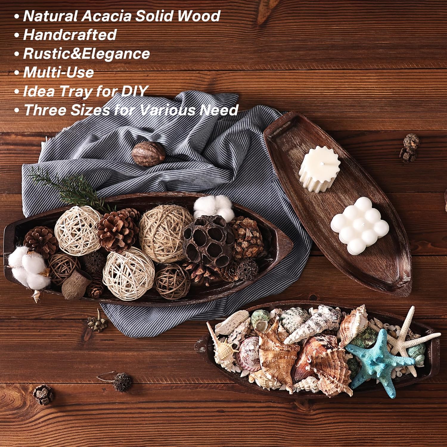 Farmhouse Rustic Trays / 11.5 x 4.5 x 1.7