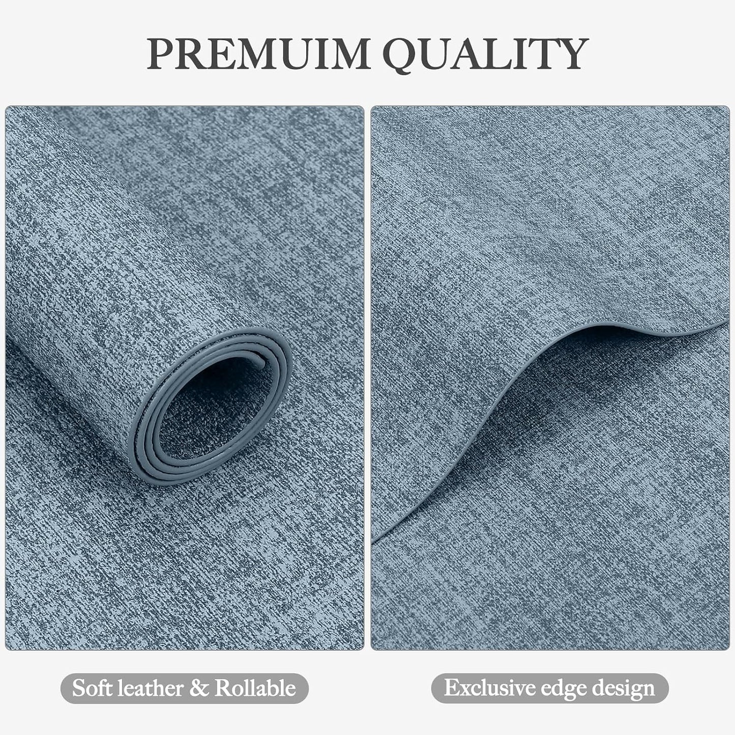 Faux Leather Heat Resistant Placemats Set of 8 – Waterproof Oilproof Wipeable Dining PU Vinyl Place Mat Easy Clean